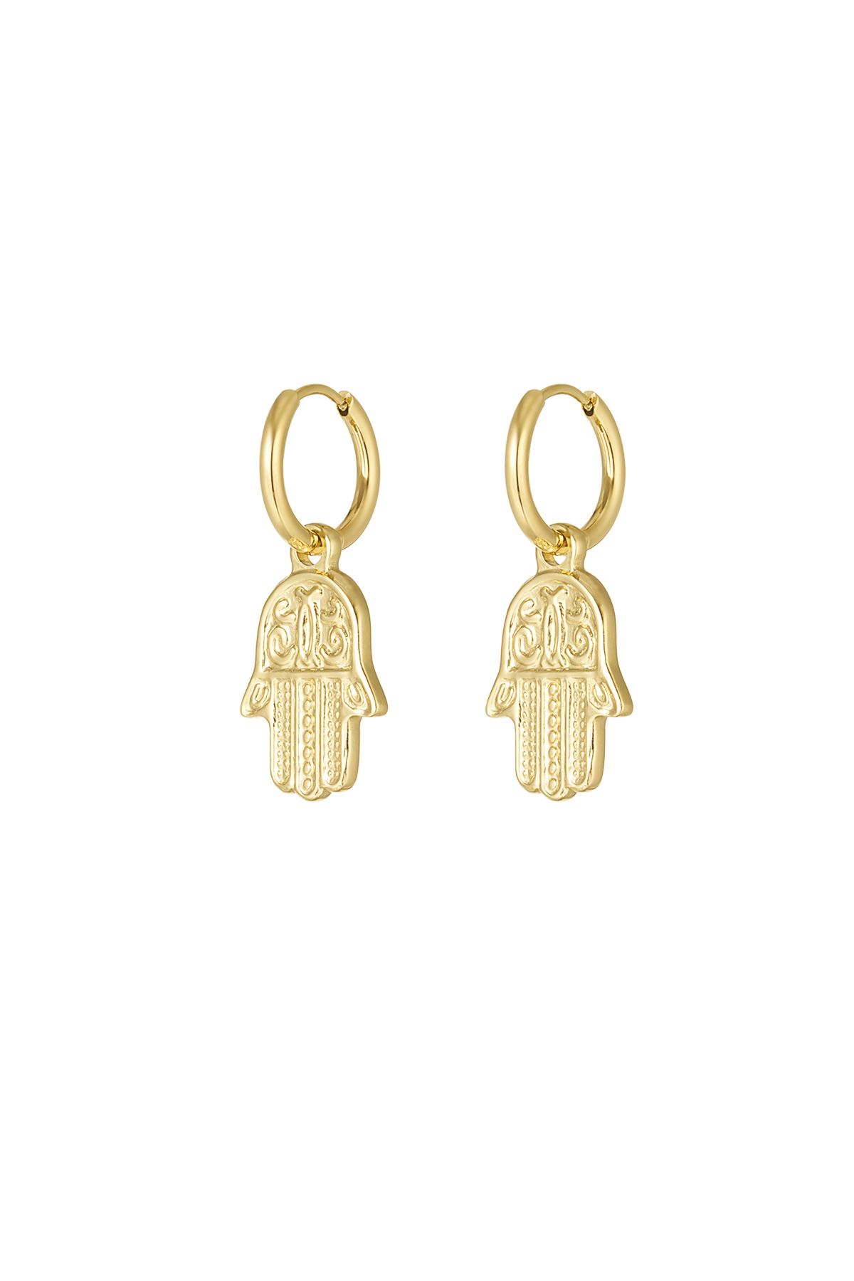 Pendientes mano magica - oro h5 