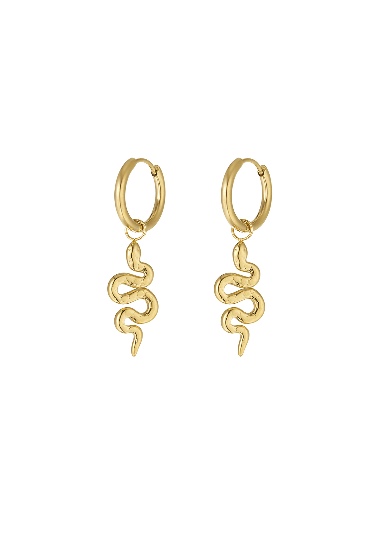 Earrings snake soul - gold h5 