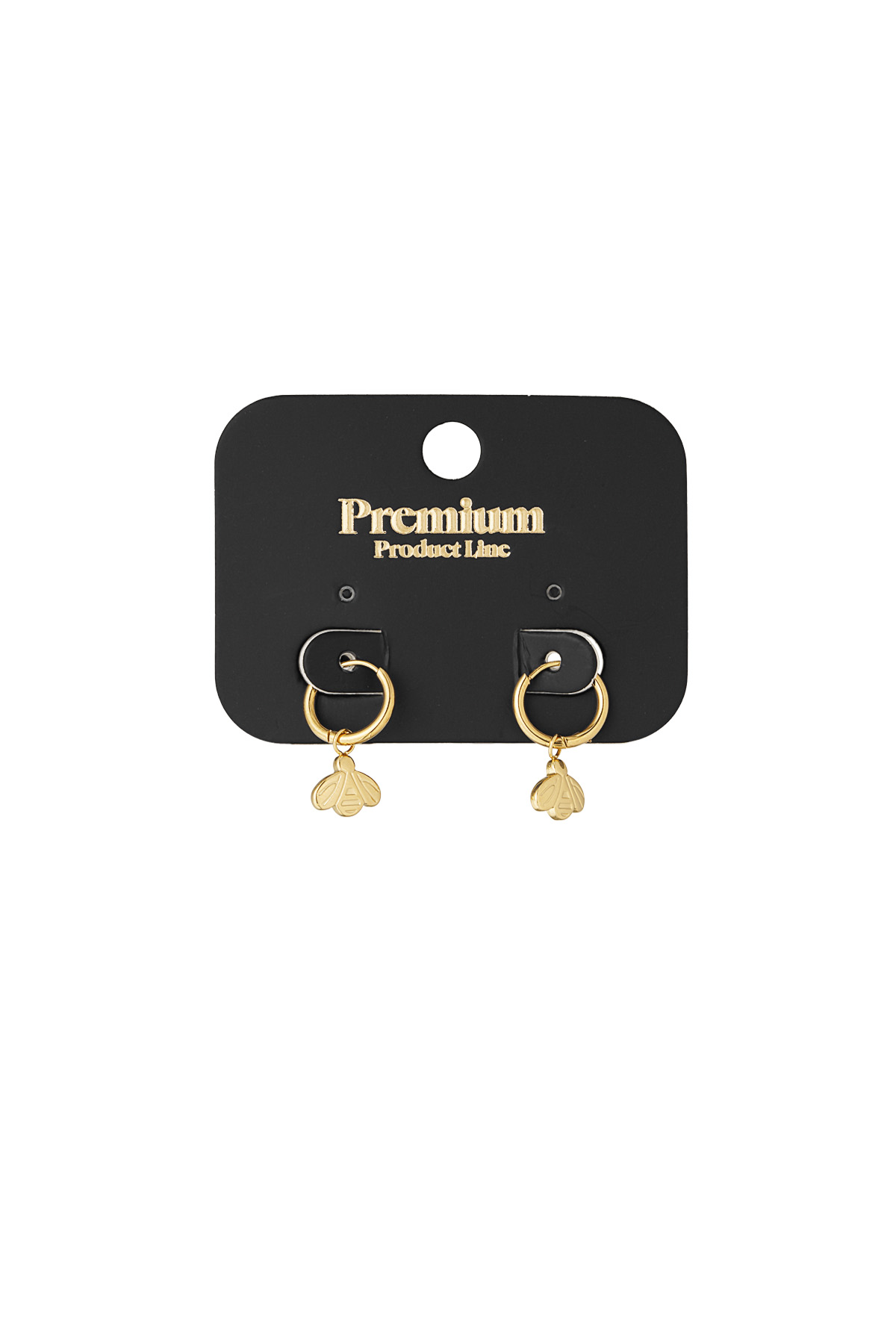 bee charm earrings - gold h5 Picture2