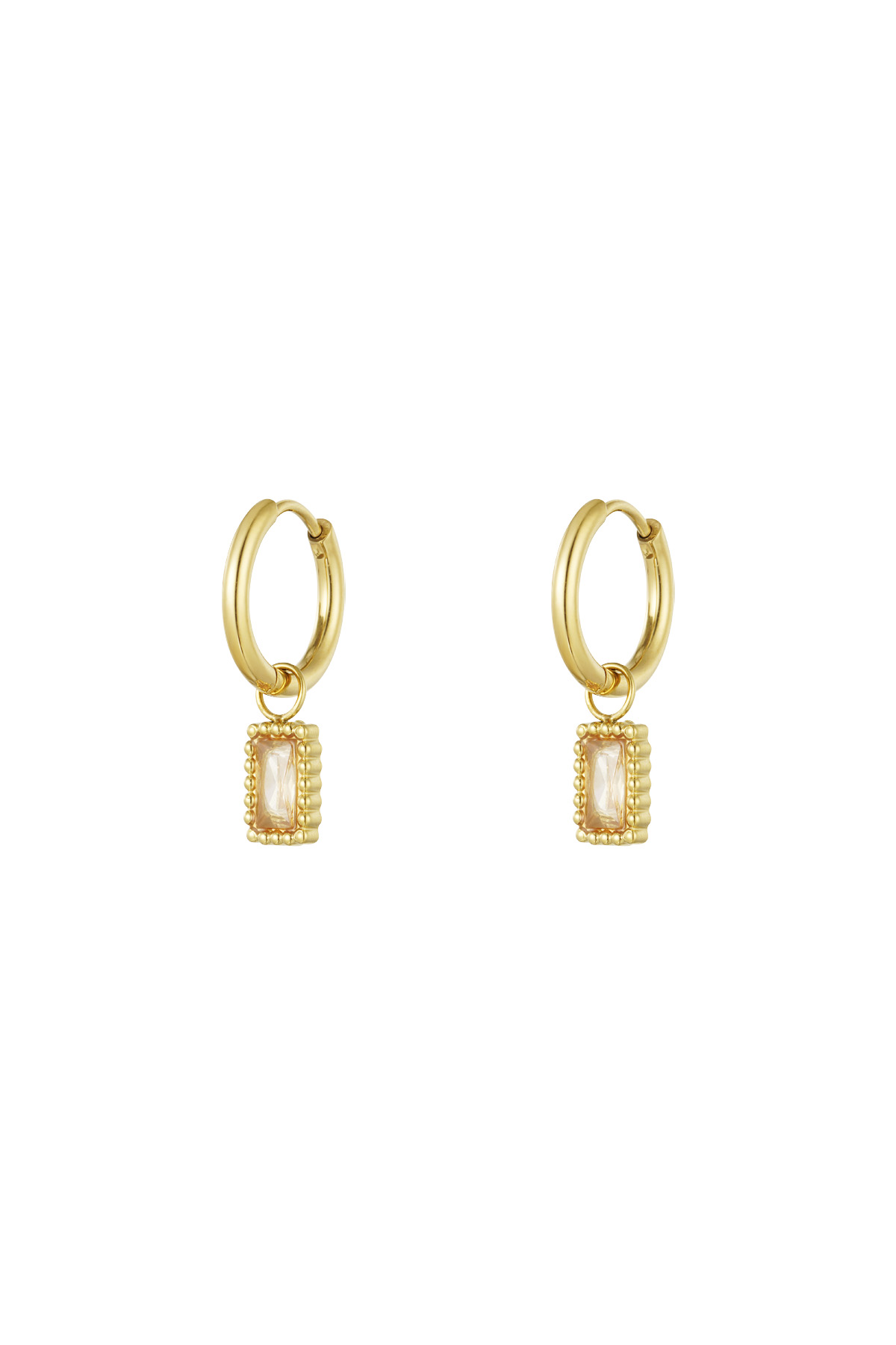 Earrings classy sparkle - champagne 