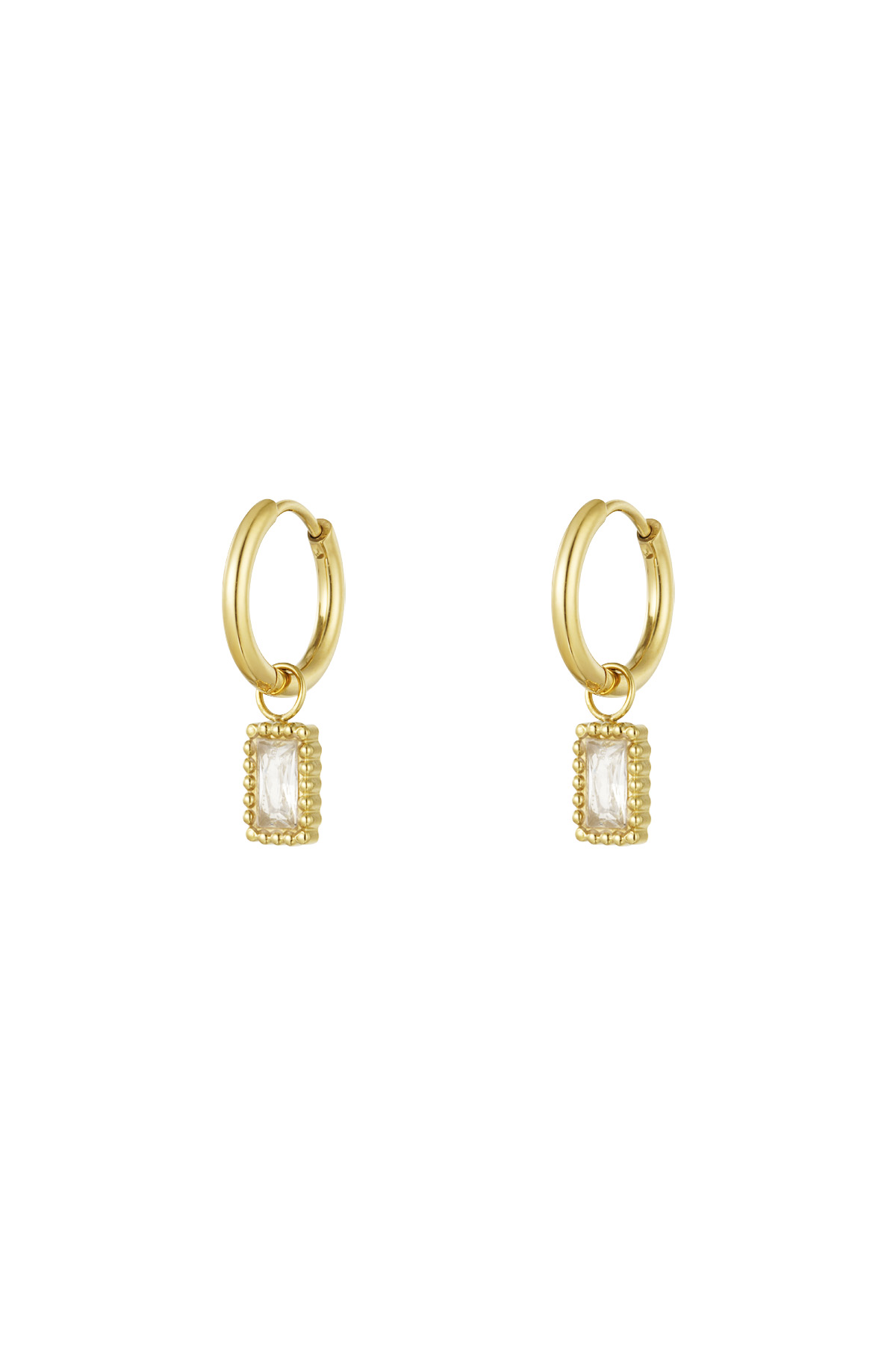 Earrings classy sparkle - Gold color h5 