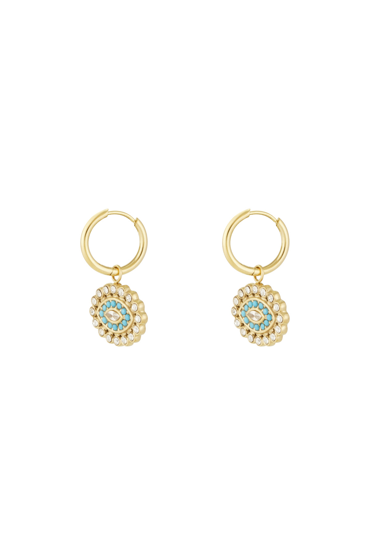 Earrings eyes on you - Gold color