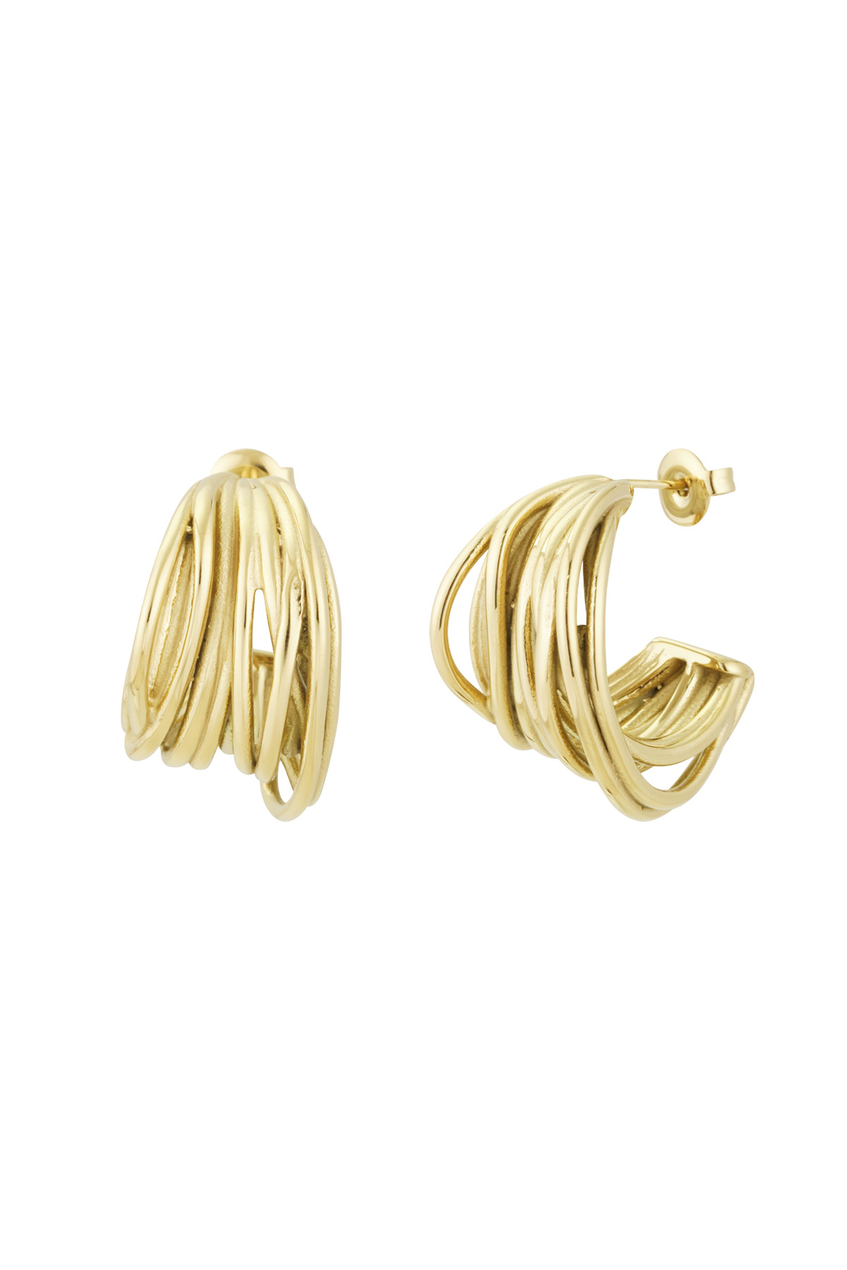 Earrings bound me love - Gold color