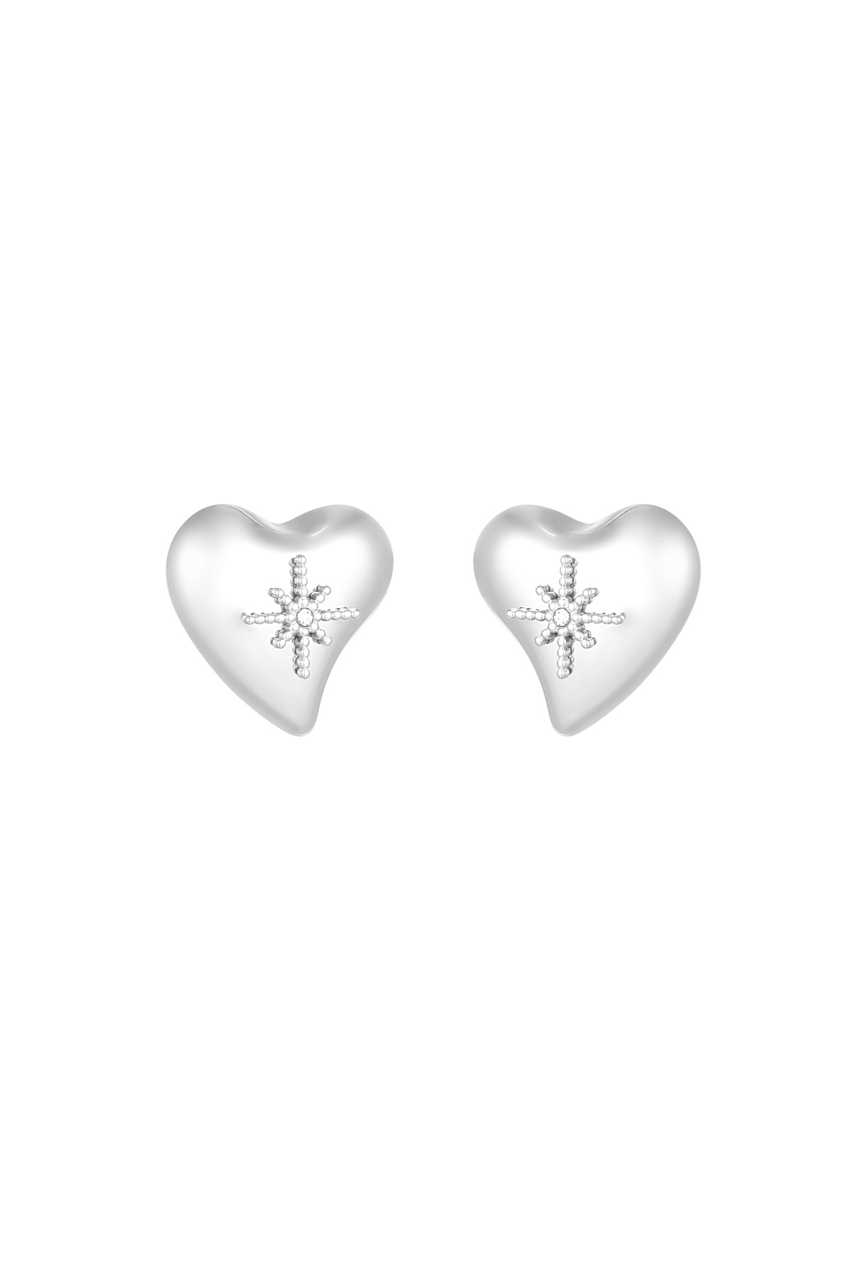 Earrings way to my heart - silver h5 