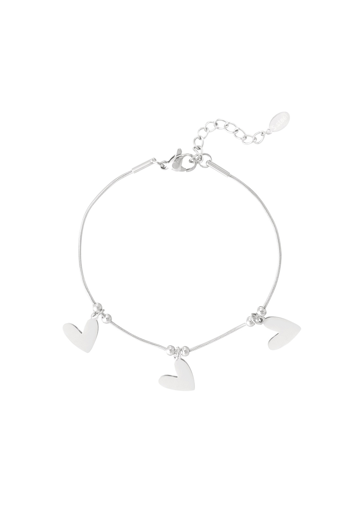 Heart to heart bracelet - silver h5 