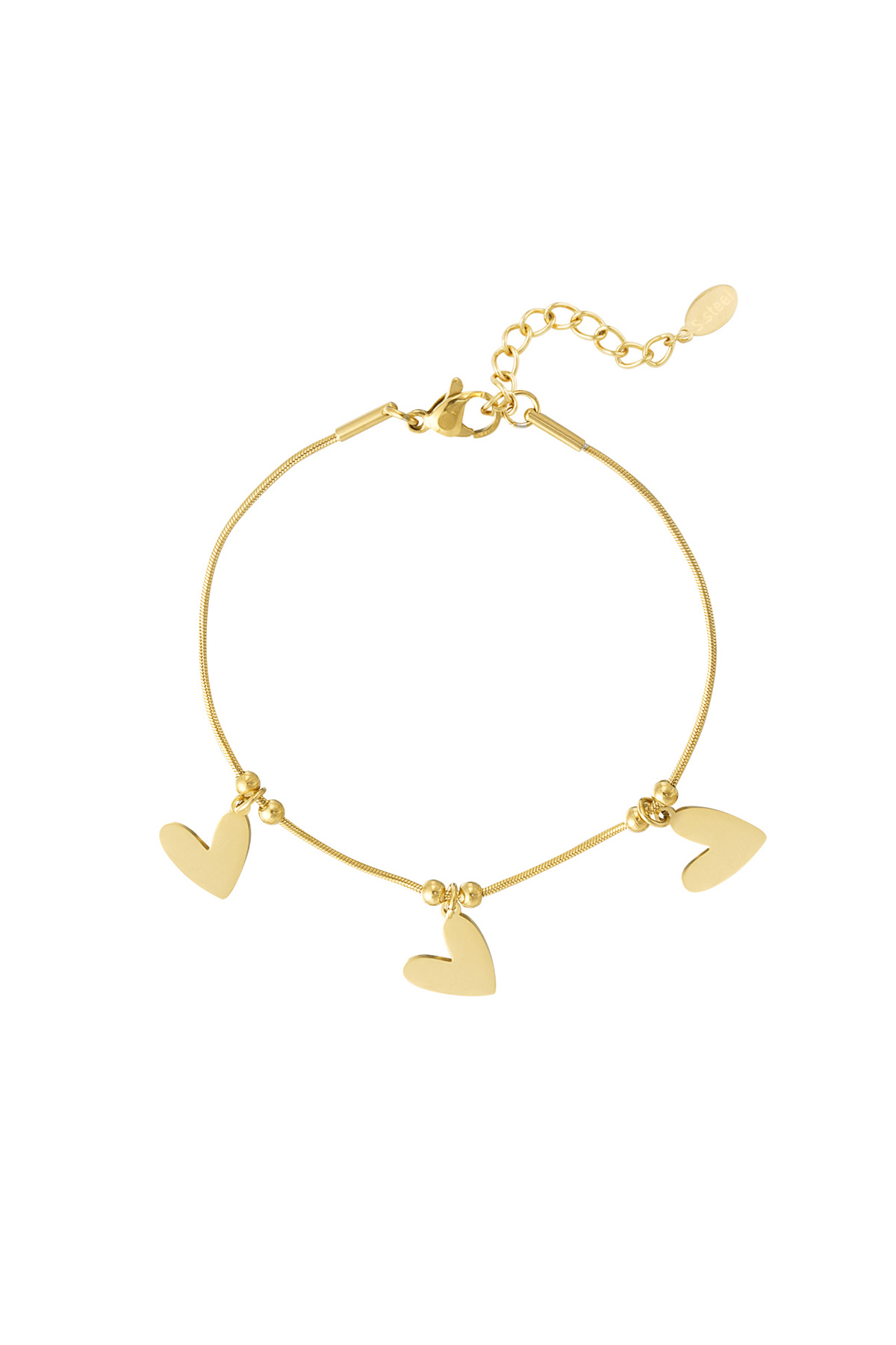 Bracciale cuore a cuore - oro h5 