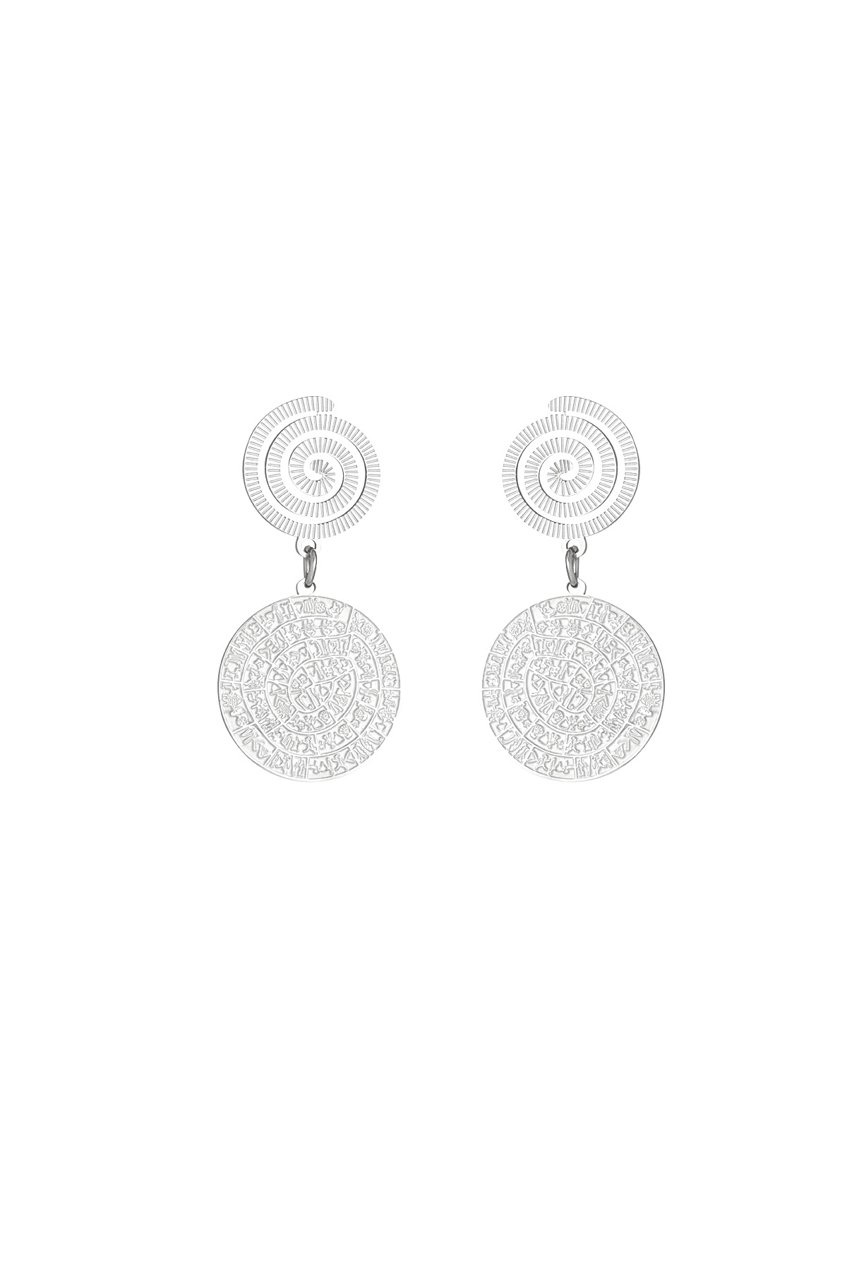 Swirl earrings - silver h5 