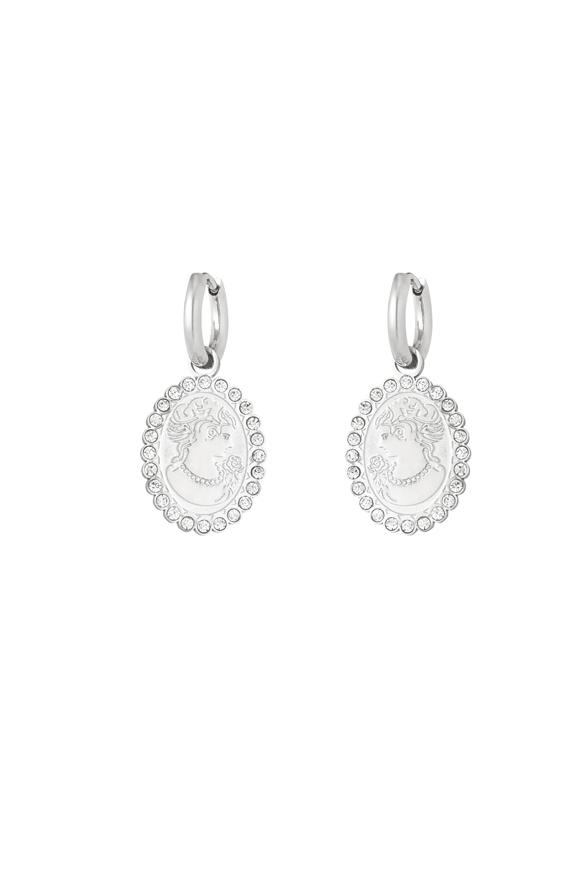 Classy lady earrings - silver h5 