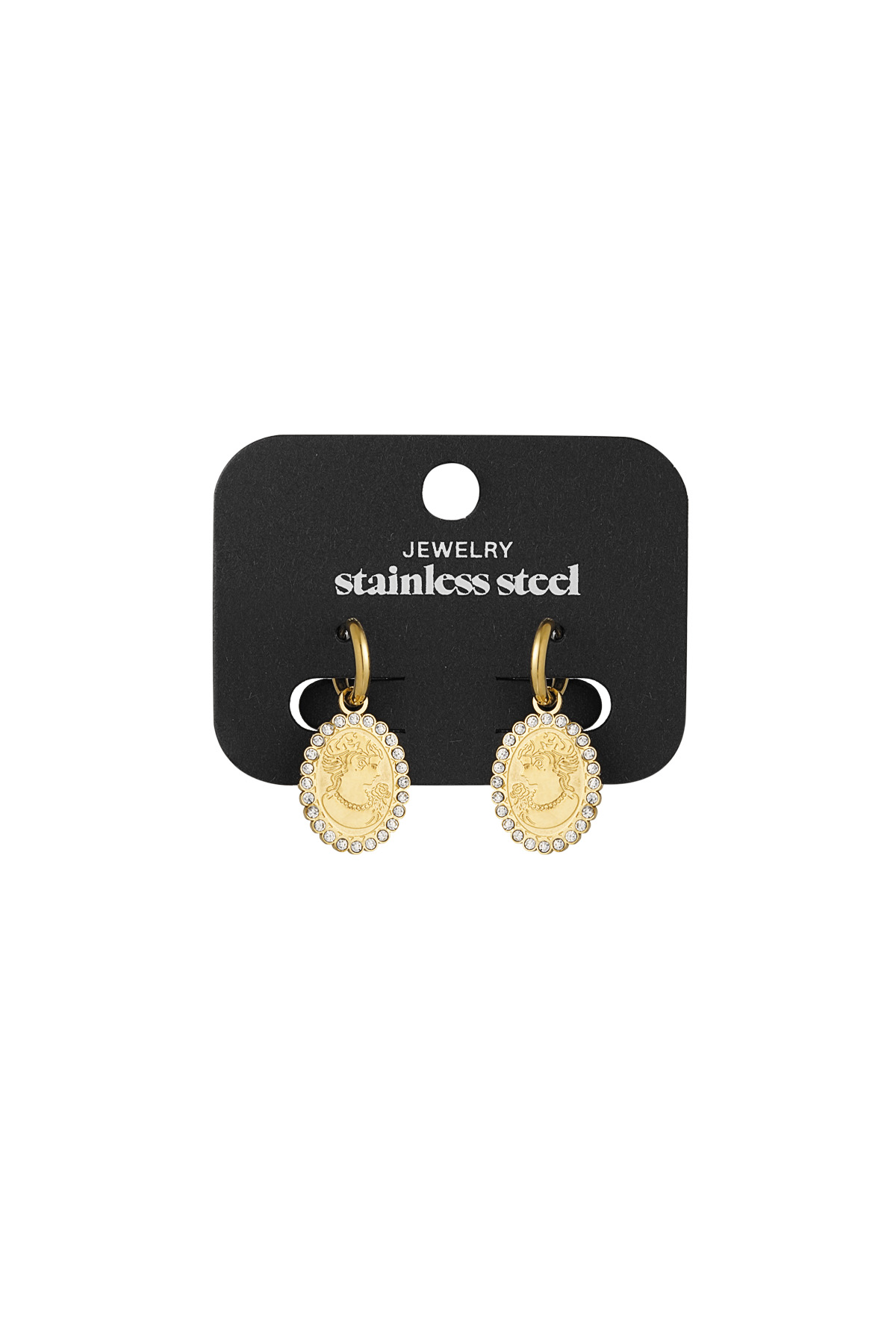 Classy lady earrings - Gold color h5 Picture3