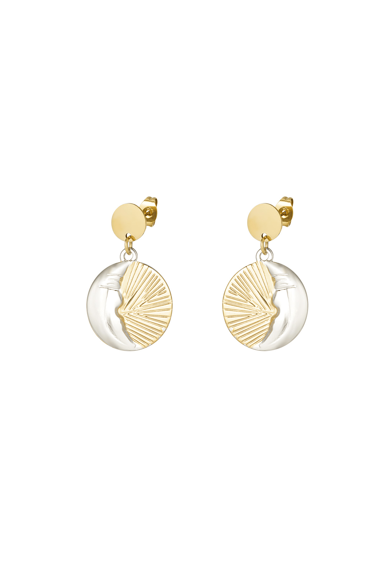 Moonrise earrings - gold silver h5 