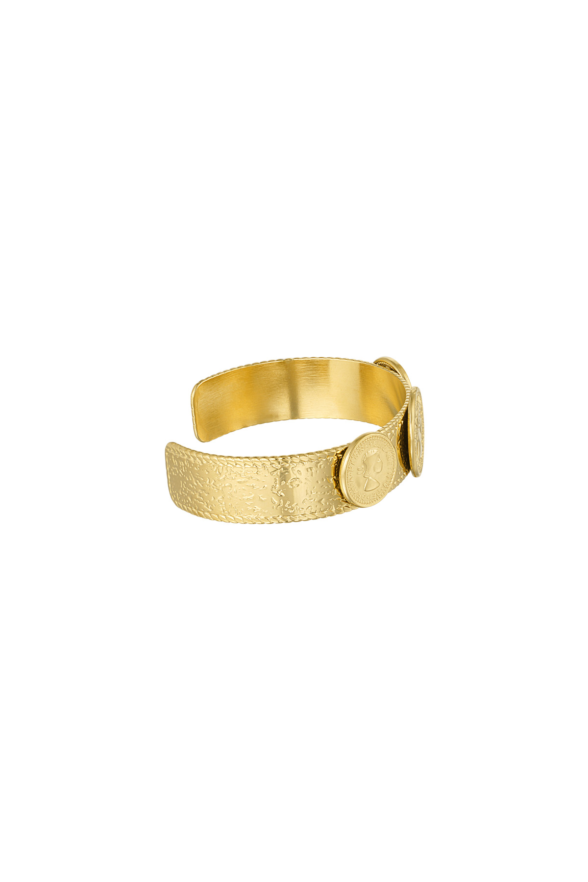 statement coin bracelet - gold h5 Picture3