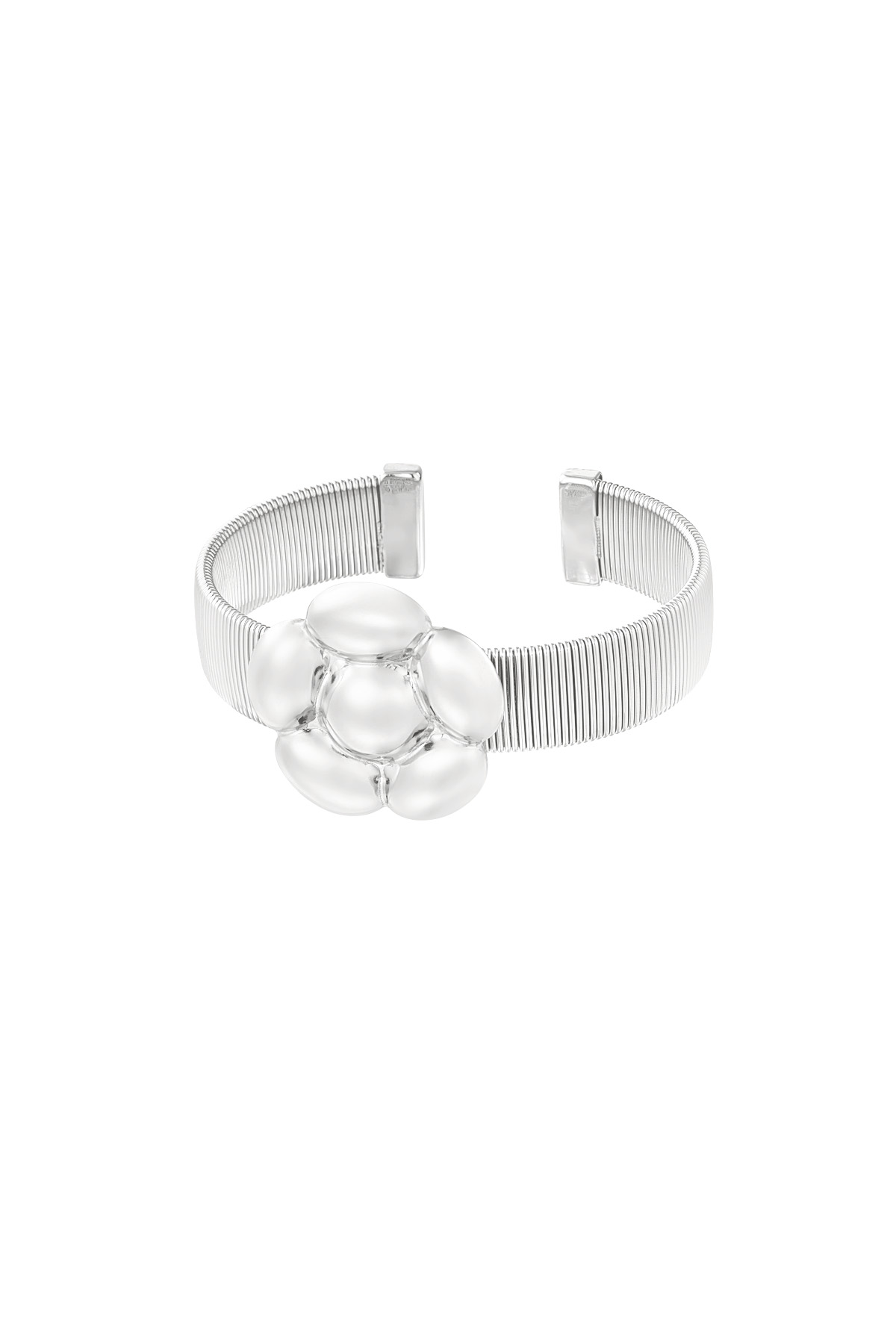 Statement flower bracelet - silver h5 