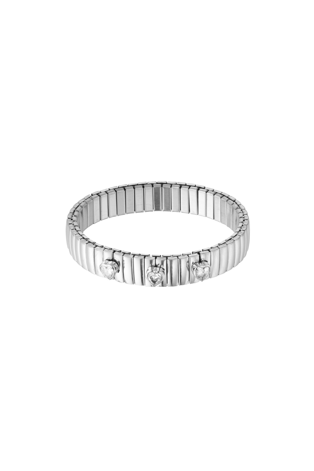 Statement bracelet triple love - Silver Color color h5 