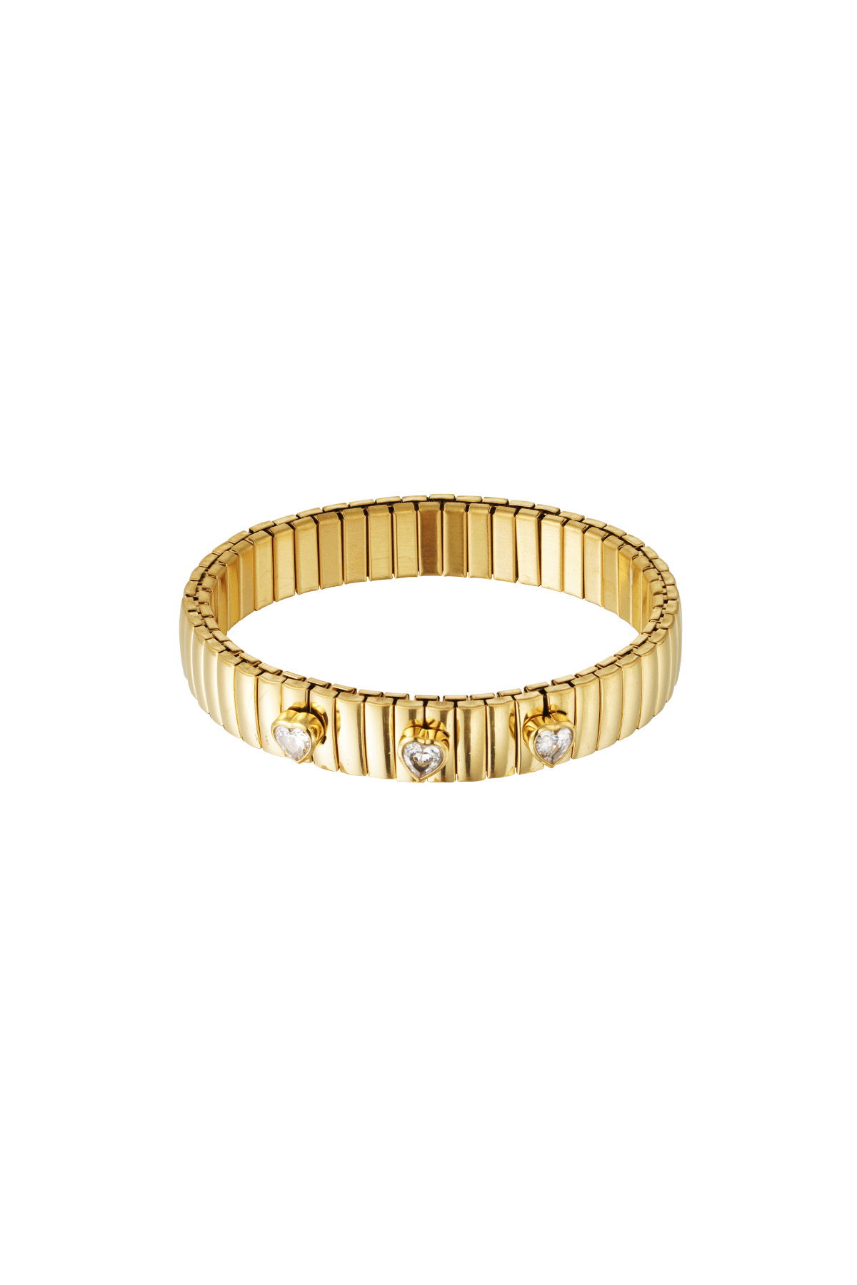 Statement bracelet triple love - Gold color h5 