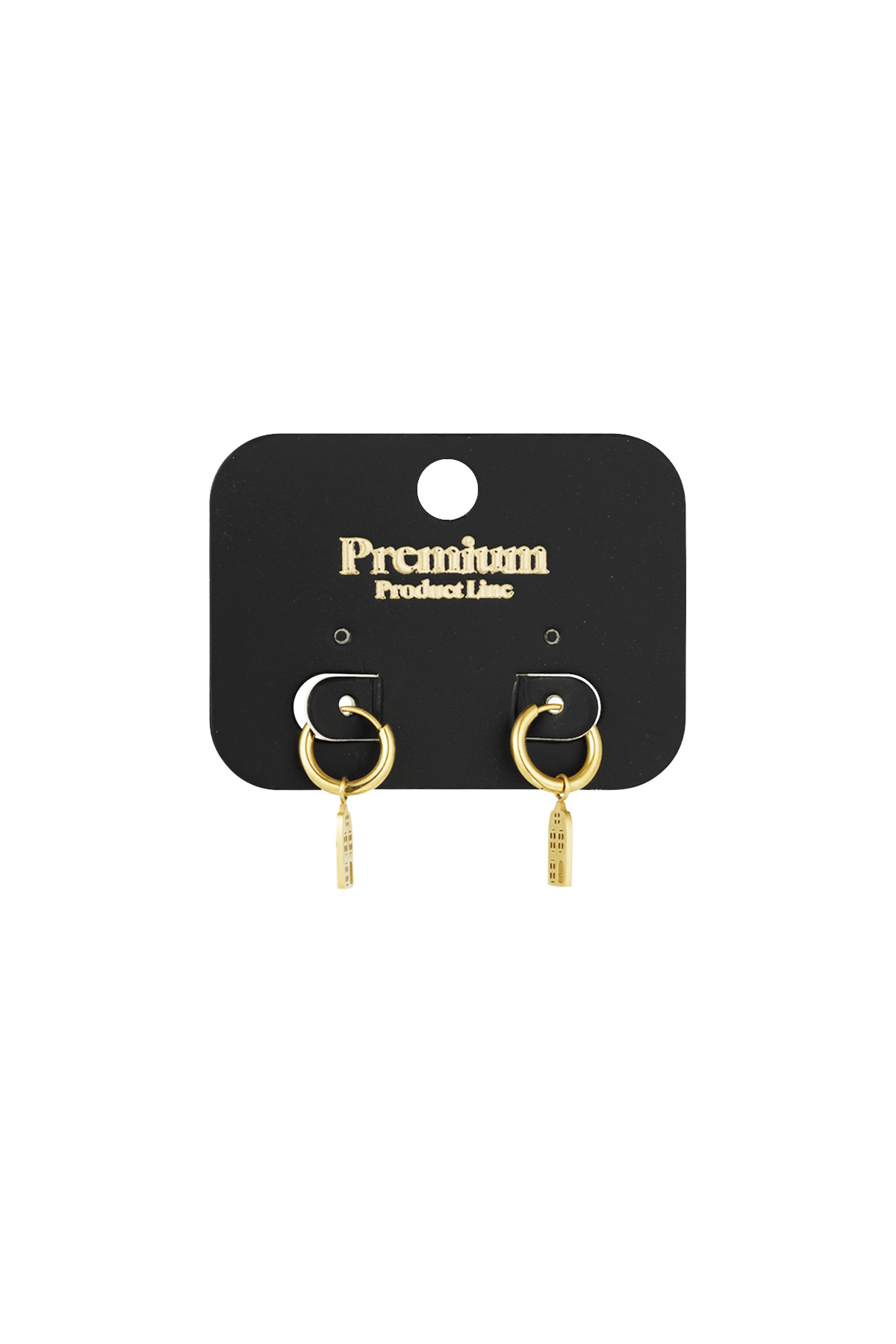 Amsterdam house earrings - gold h5 Picture3