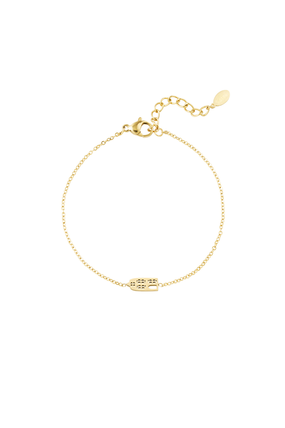 Amsterdam house bracelet - Gold color h5 