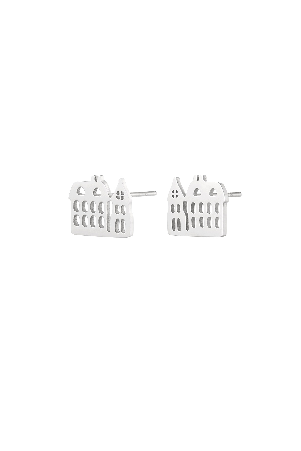 Canal house earrings - Silver Color color h5 