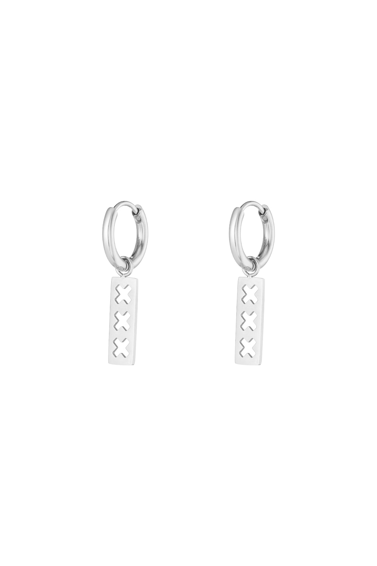 Trio X earrings - silver 