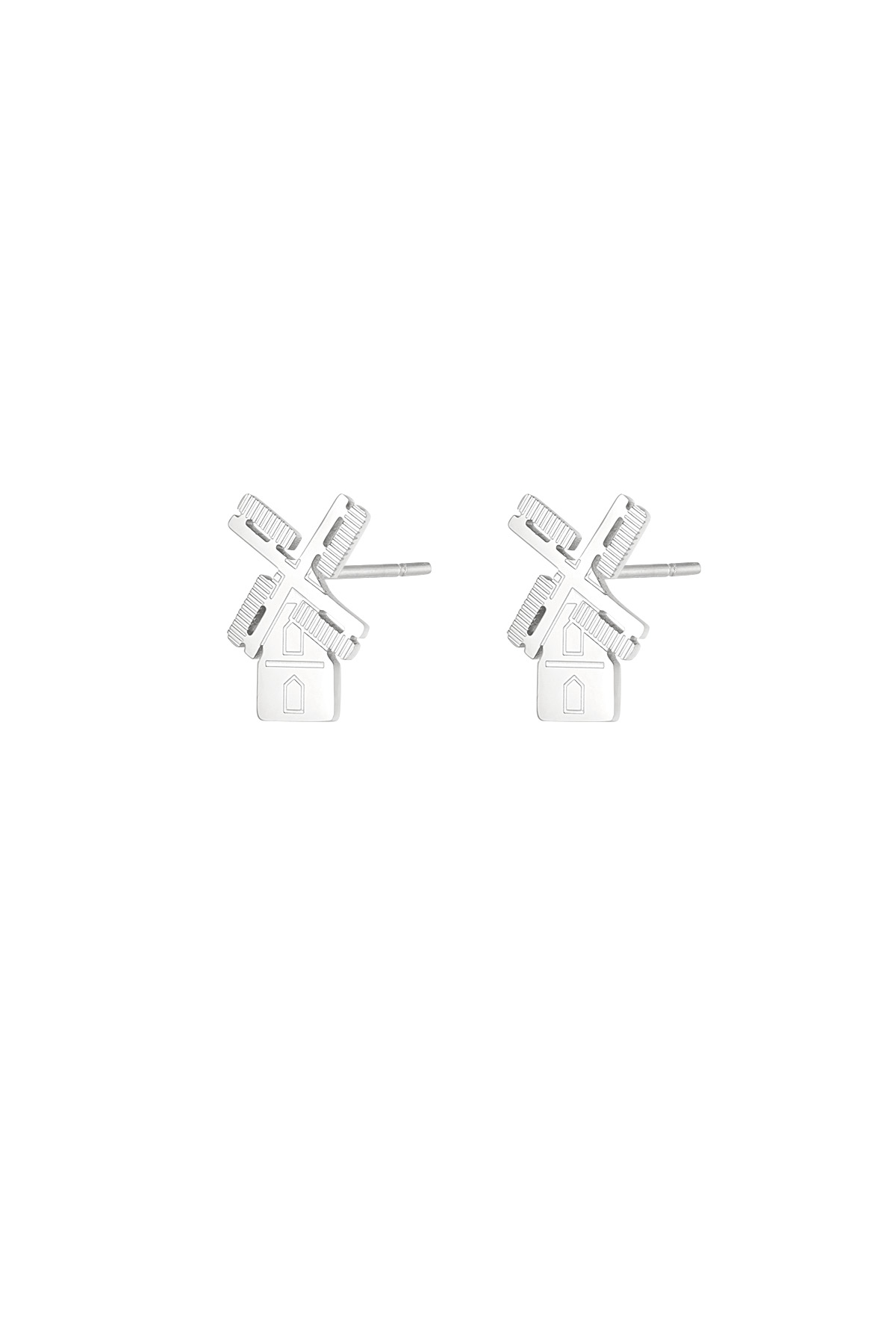 Dutch windmill earrings - silver h5 