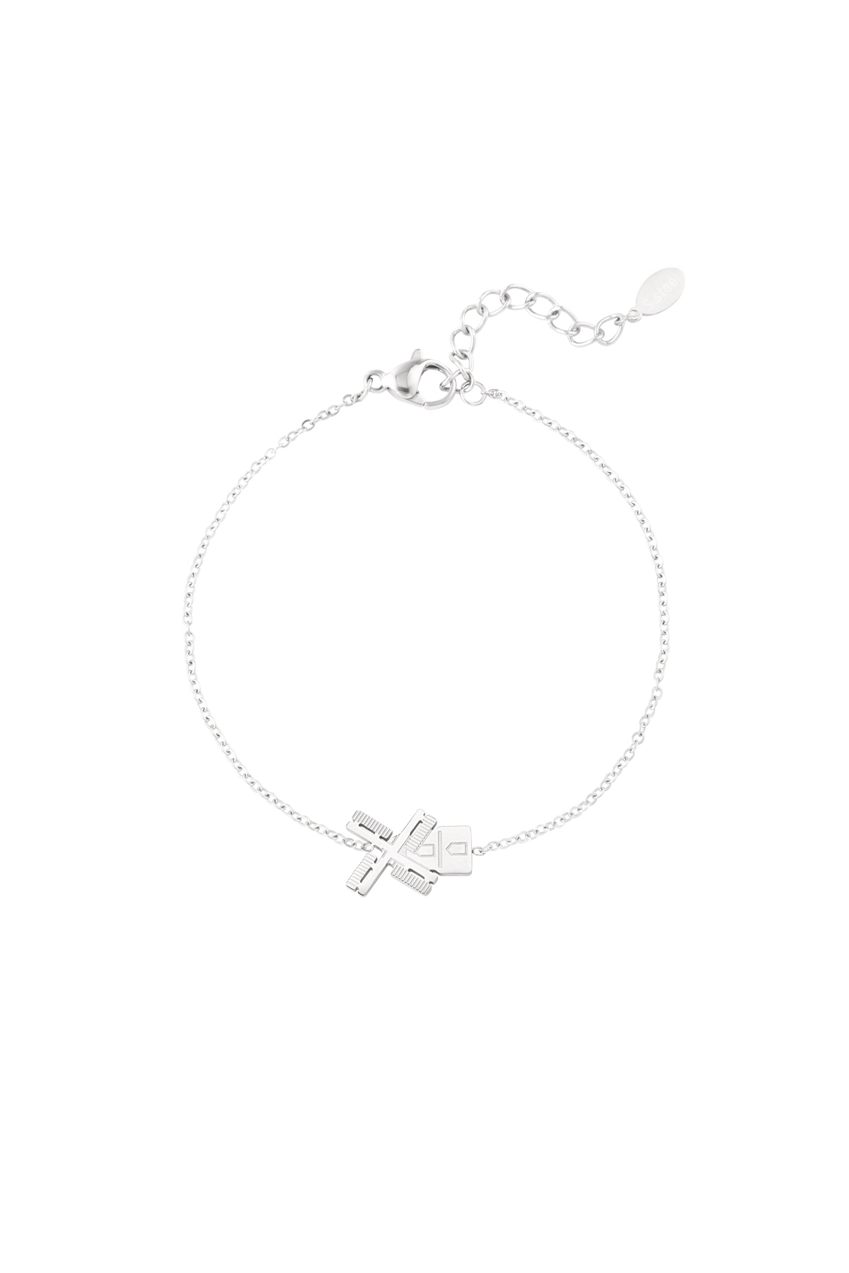 Dutch windmill bracelet - Silver Color color h5 