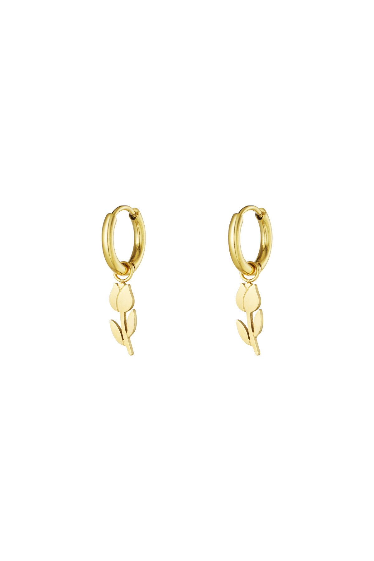 Tulip earrings - gold h5 