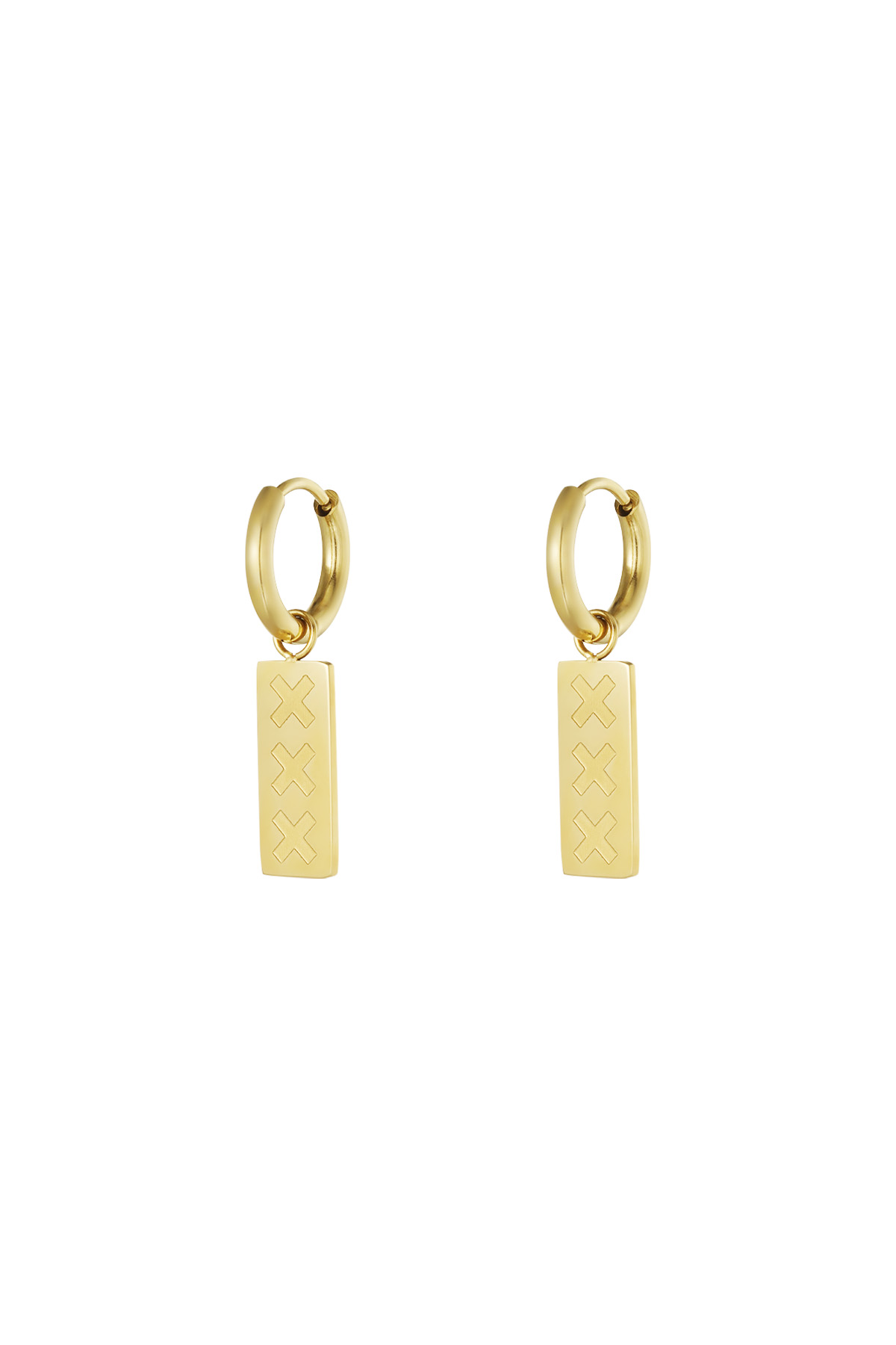 Amsterdam X earrings - Gold color h5 