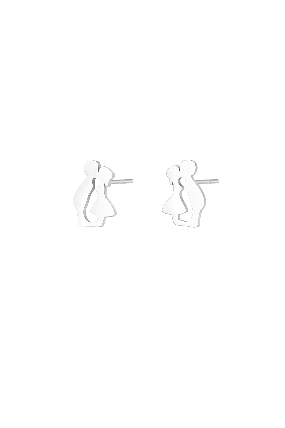 Dutch kiss earrings - silver 