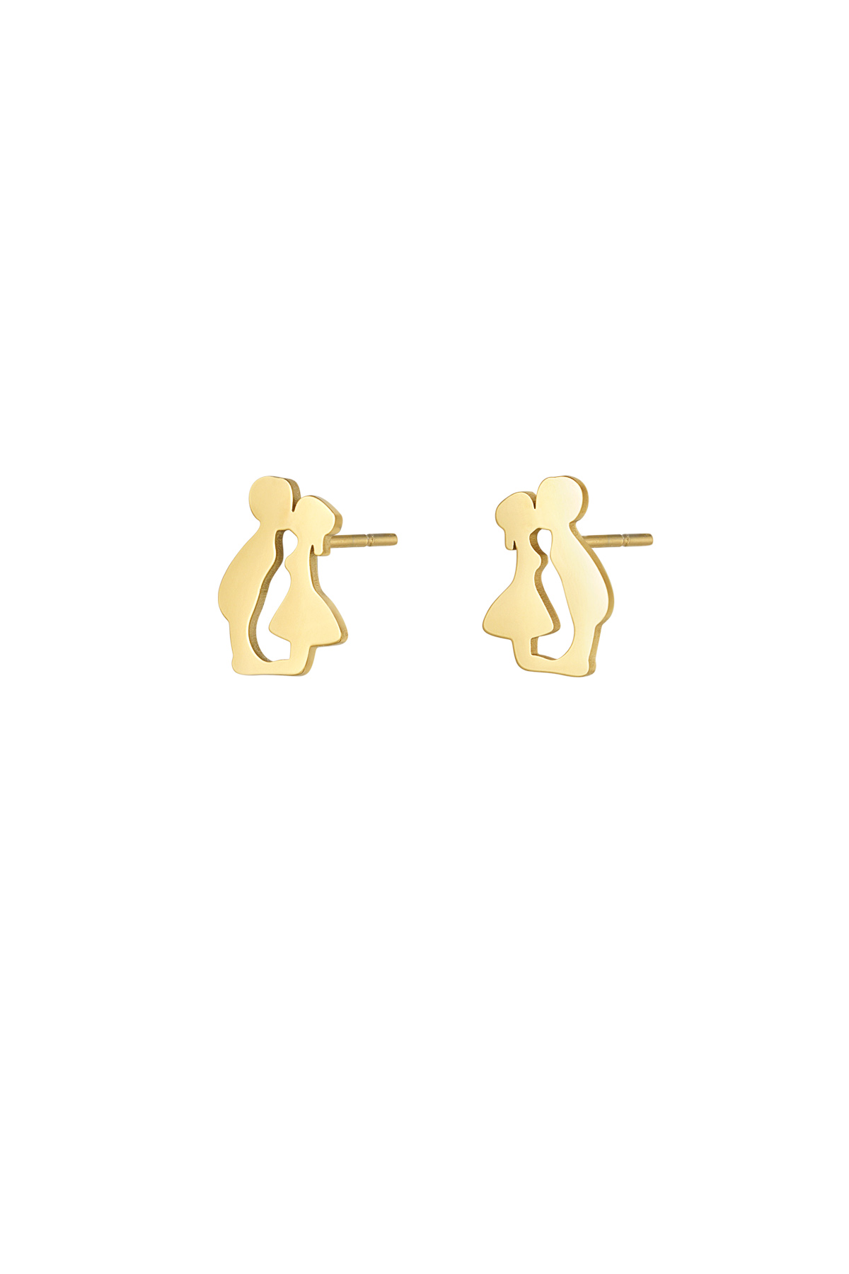 Dutch kiss earrings - gold 