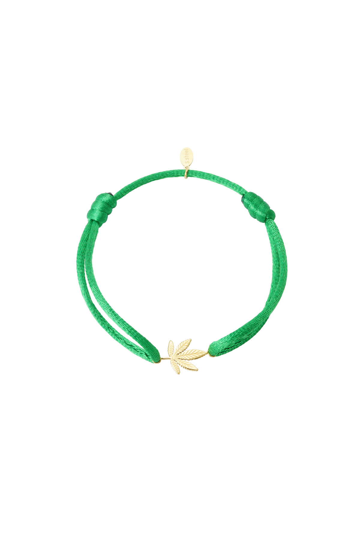 Canal bliss satin bracelet - green Gold color h5 