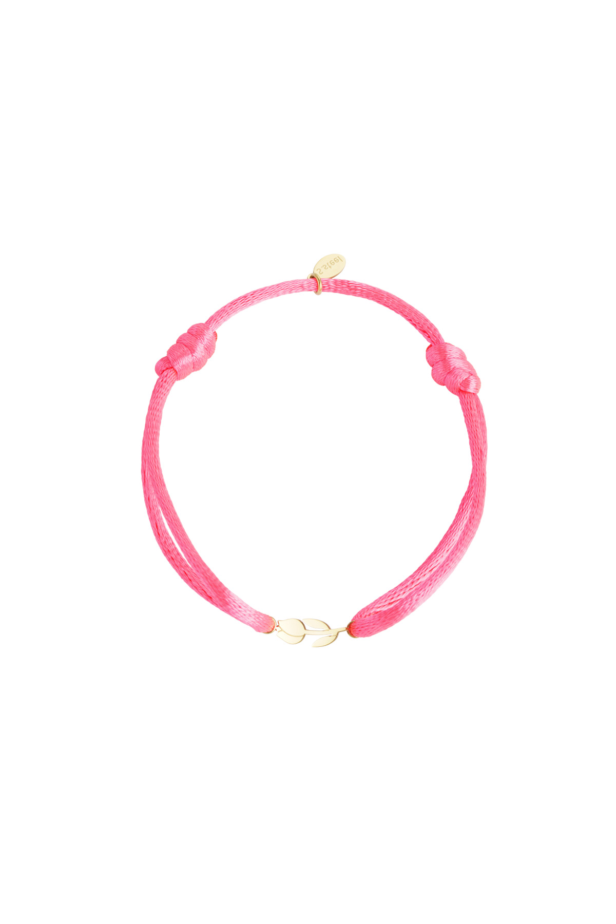 Satin bracelet tulip - pink h5 