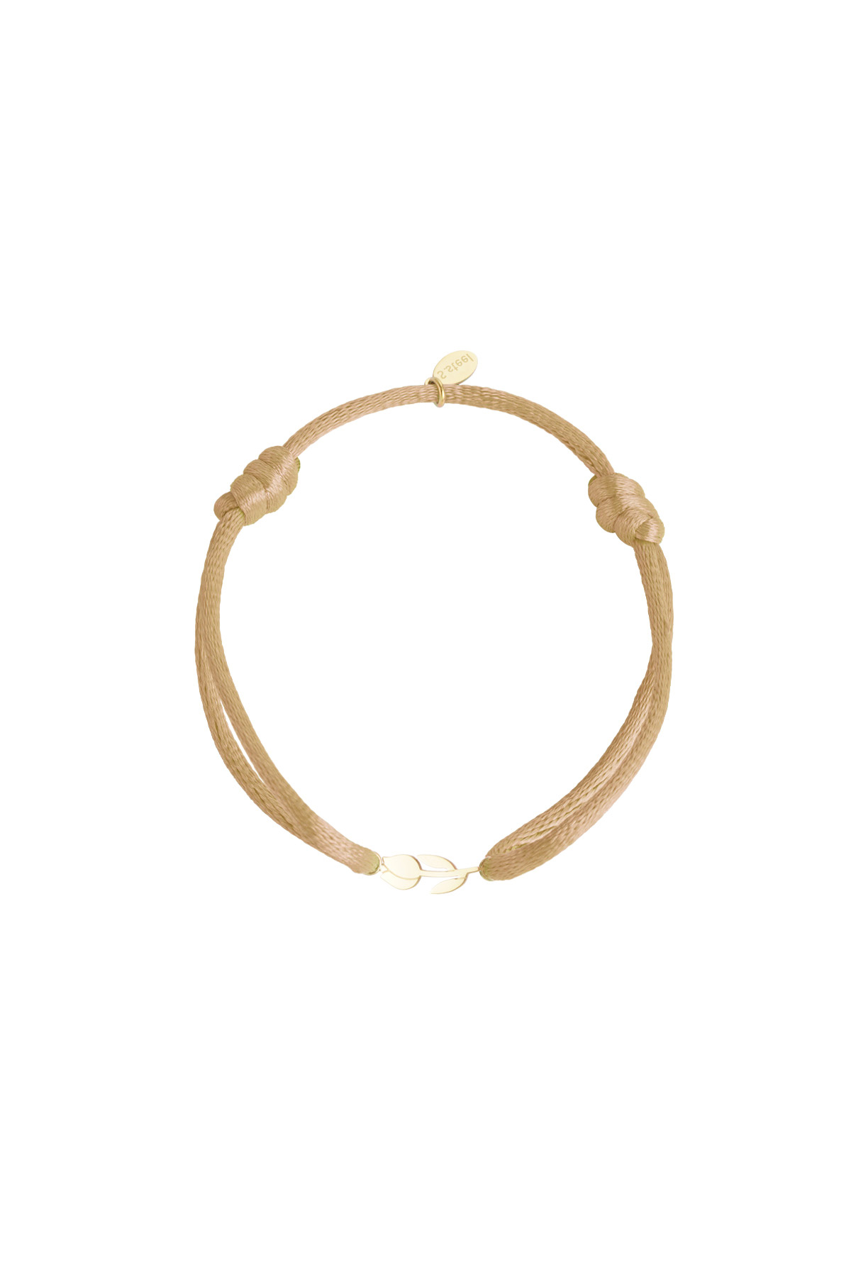 Satin bracelet tulip - beige 