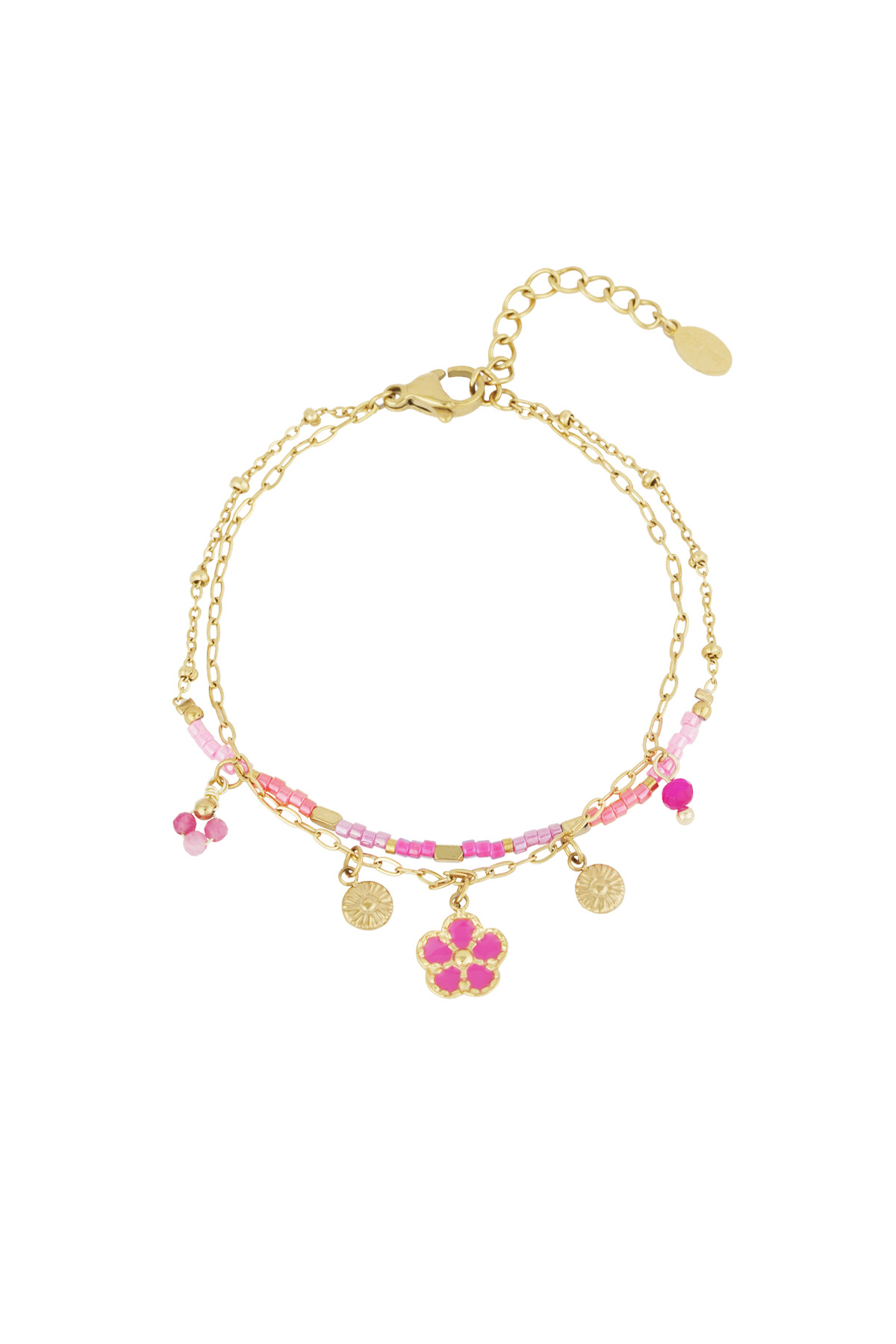 Bracelet pink dream - Gold color h5 