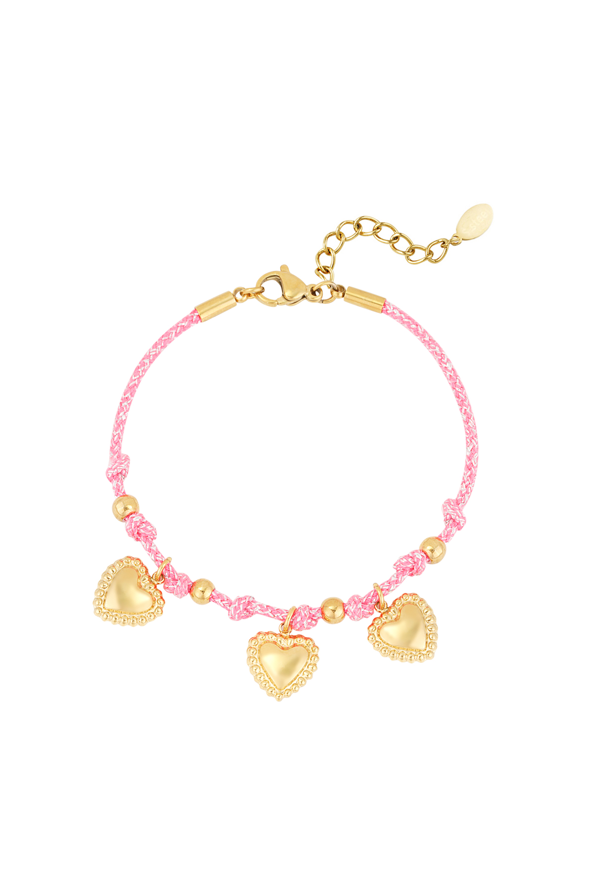 Cozy hearts bracelet - Fuchsia 