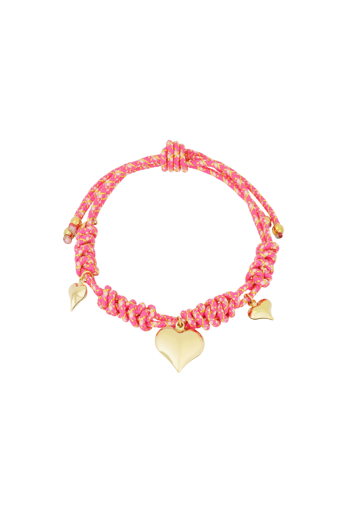 Heartfelt rope bracelet - Fuchsia h5 