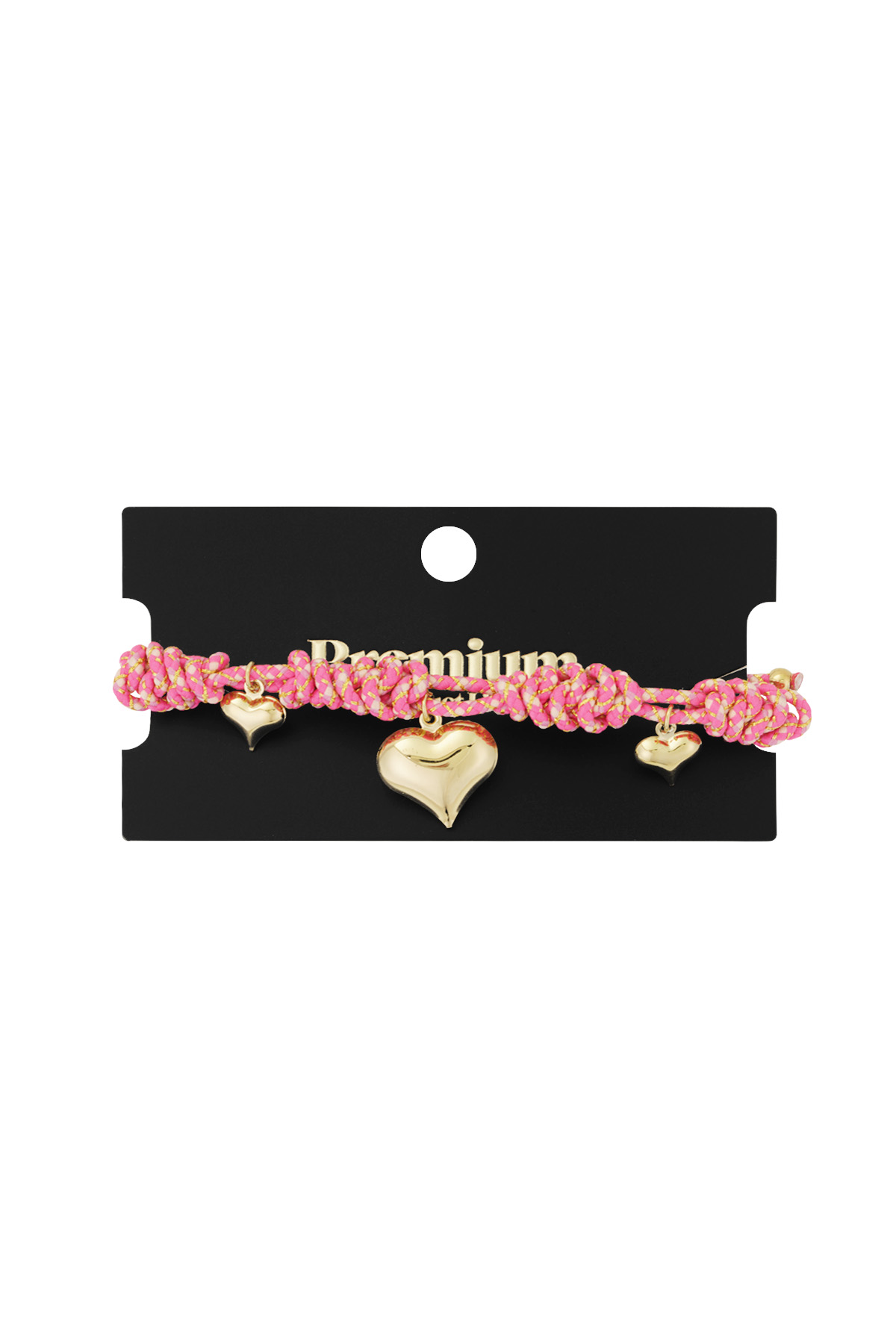 Heartfelt rope bracelet - Fuchsia h5 Picture3