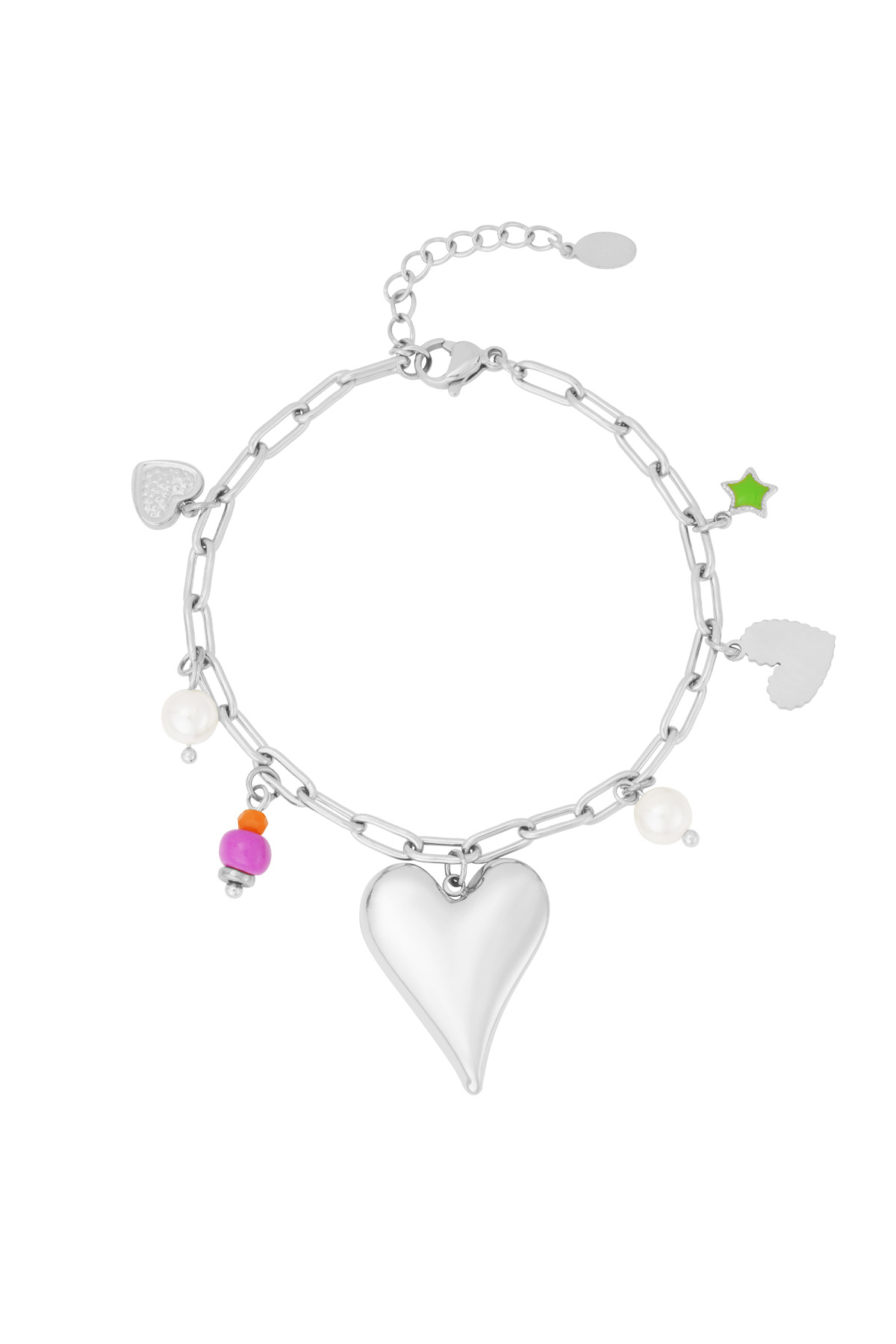 Charm bracelet love moment - Silver color h5 