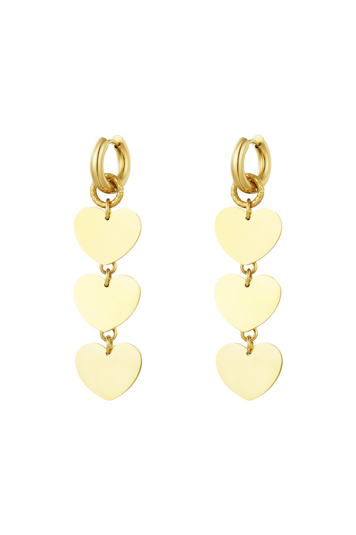 Triple lover earrings - Gold color 2