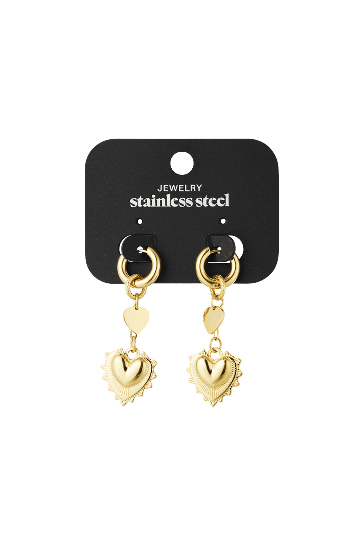 Earrings heart glow - Gold color h5 Picture2