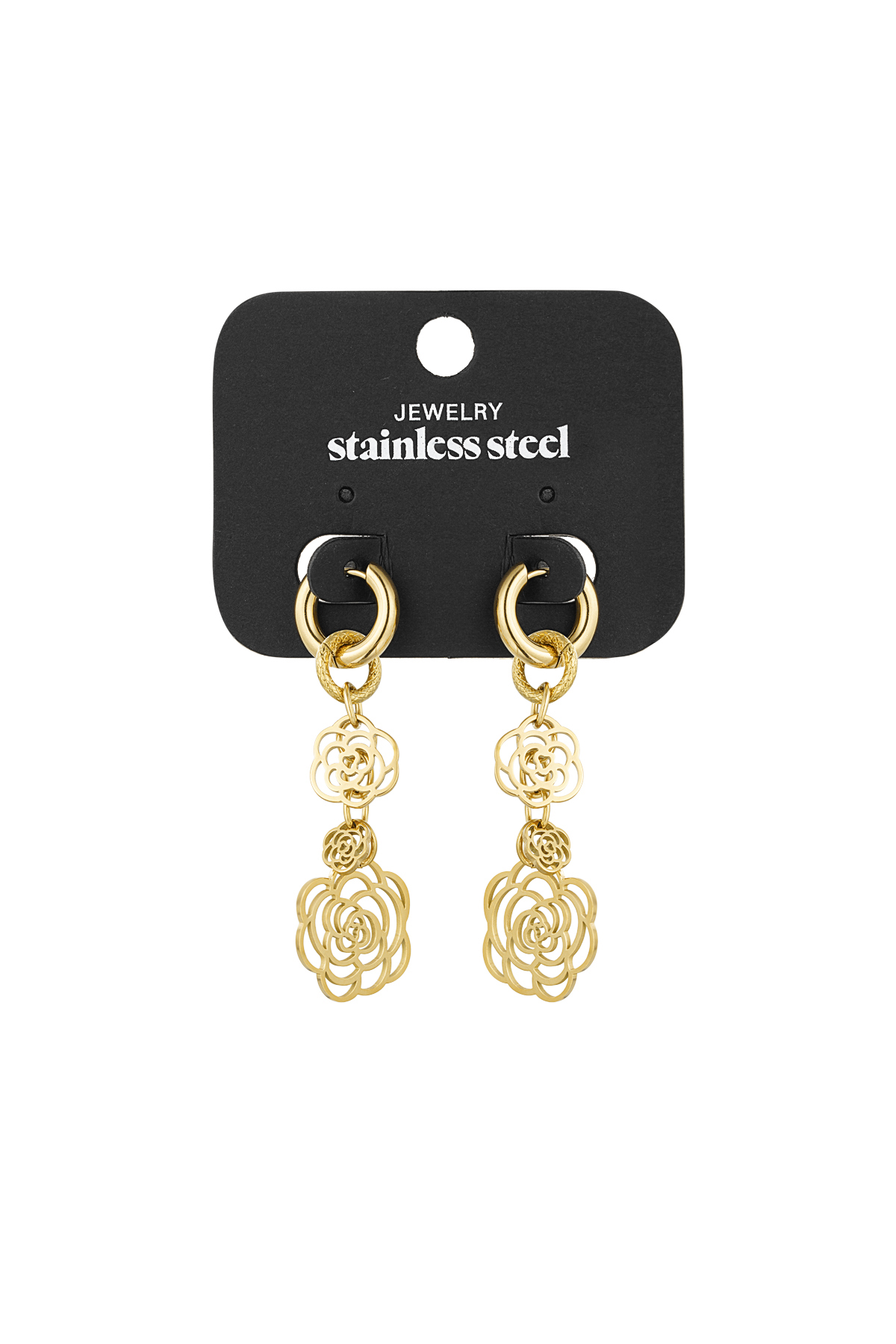 Earrings rose darling - Gold color h5 Picture3