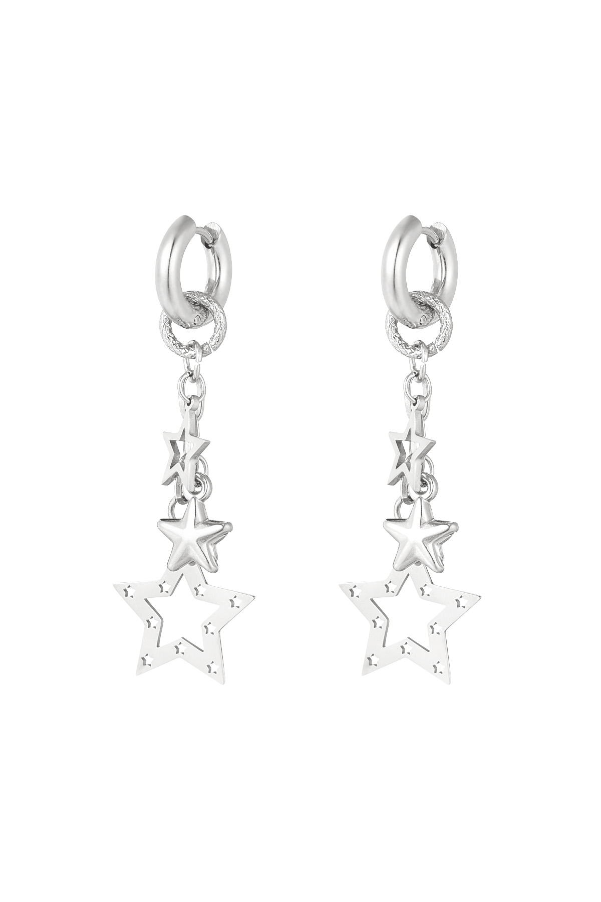 Earrings starry nights - Gold color h5 