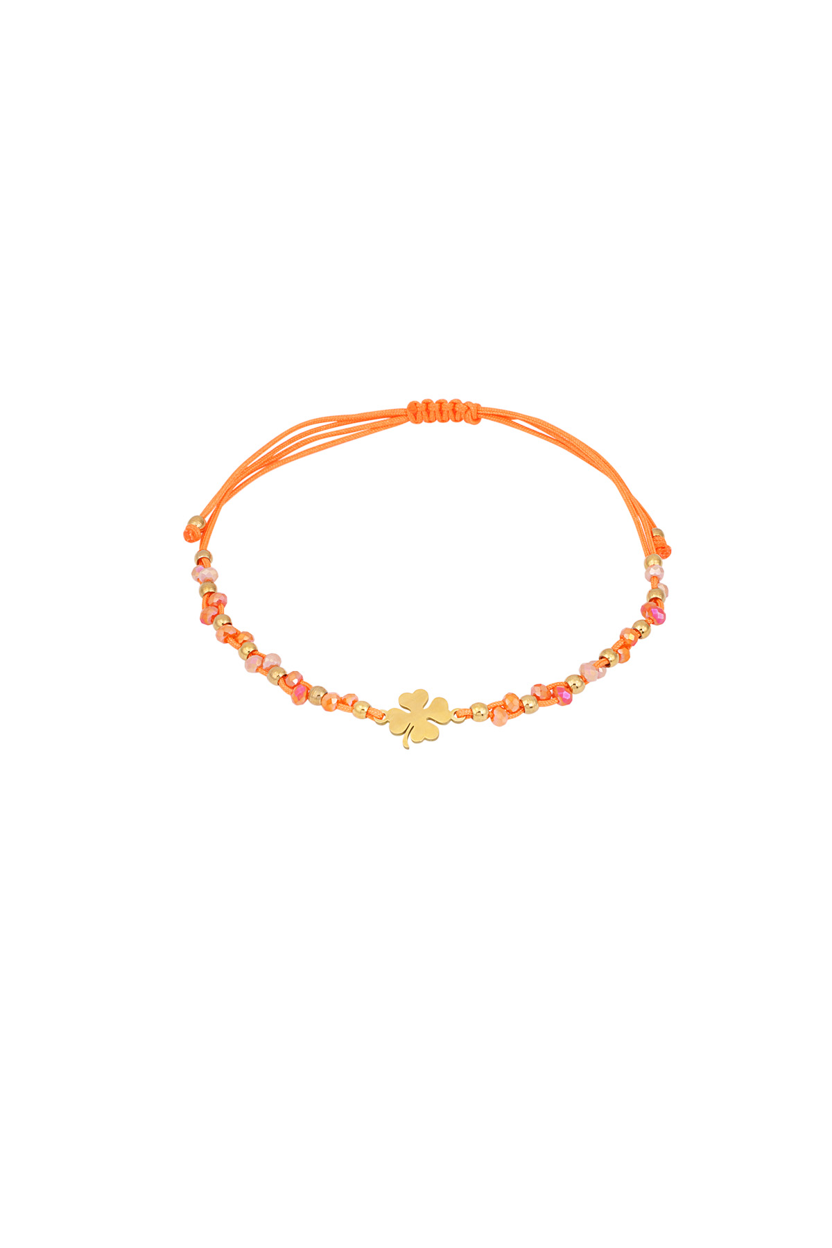 Glücksbringer-Armband - Orange- und Goldfarbe h5 