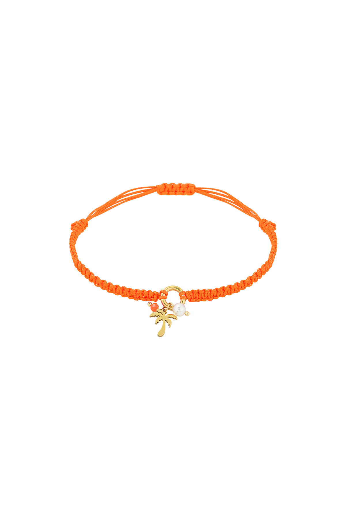 Palm paradise bracelet - Orange and gold color h5 