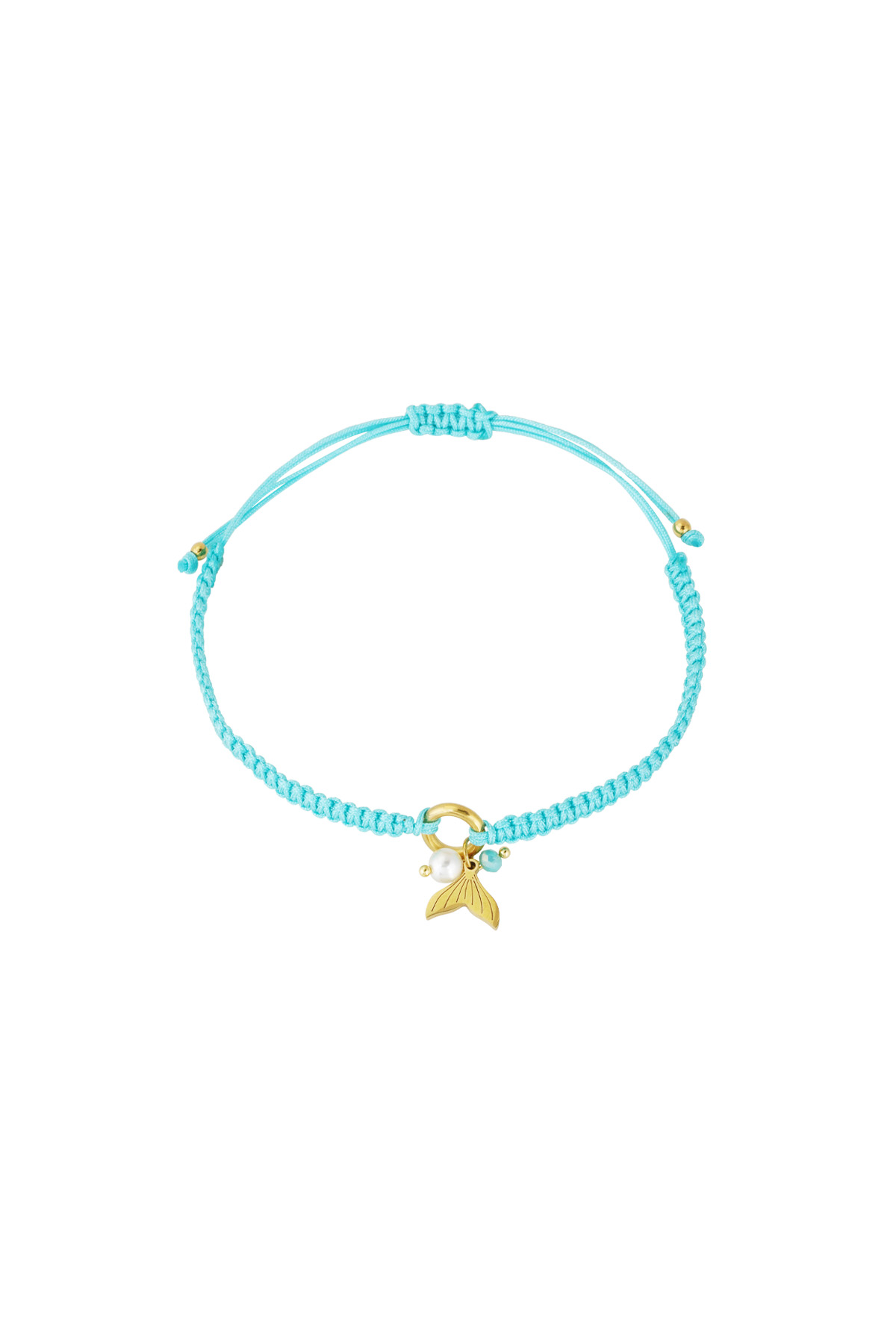 Armband mermaid wonder - Blauw & goud kleur h5 