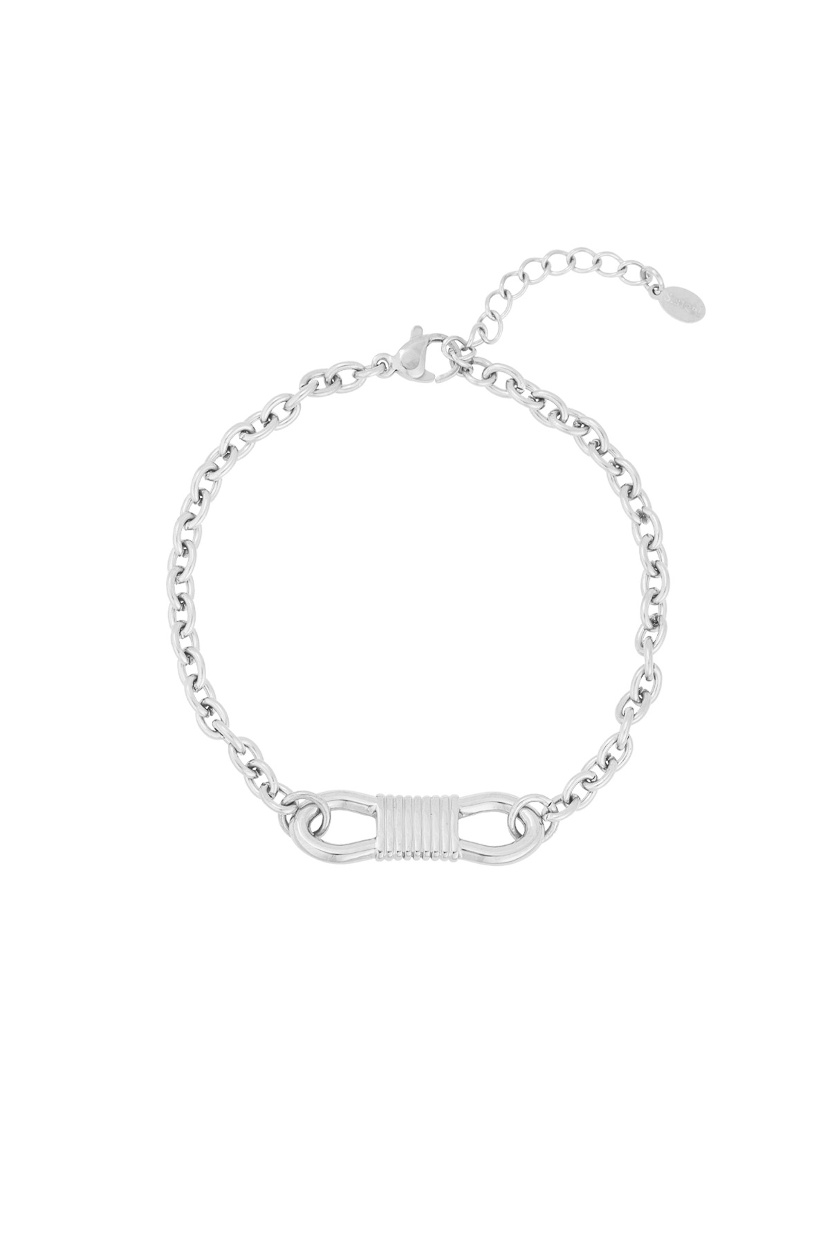 Tied together bracelet - Silver color h5 