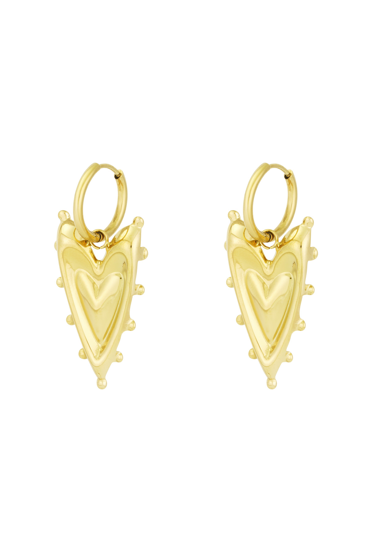 Joyful heart earrings - Gold color h5 