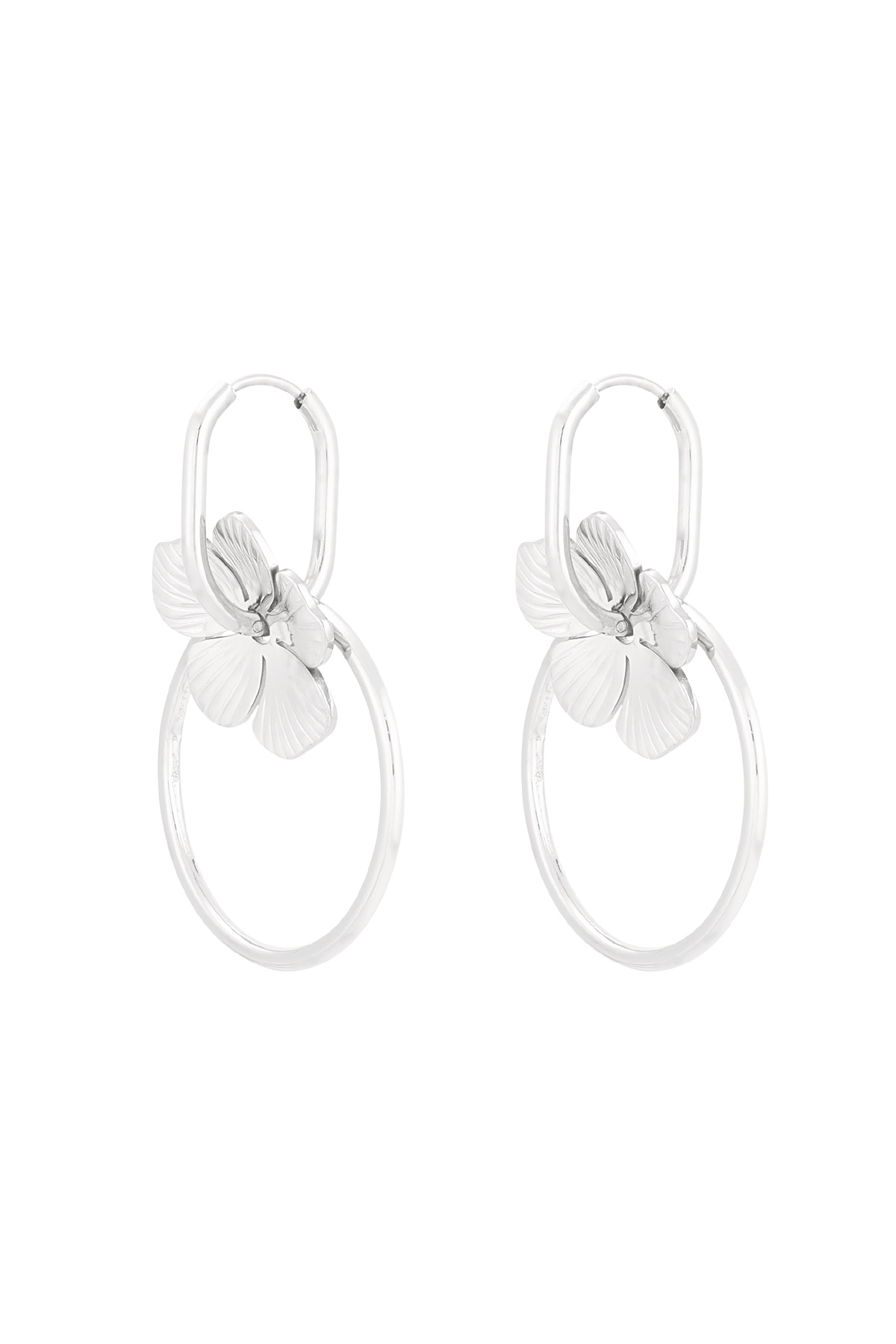 Petal perfection earrings - Silver color h5 