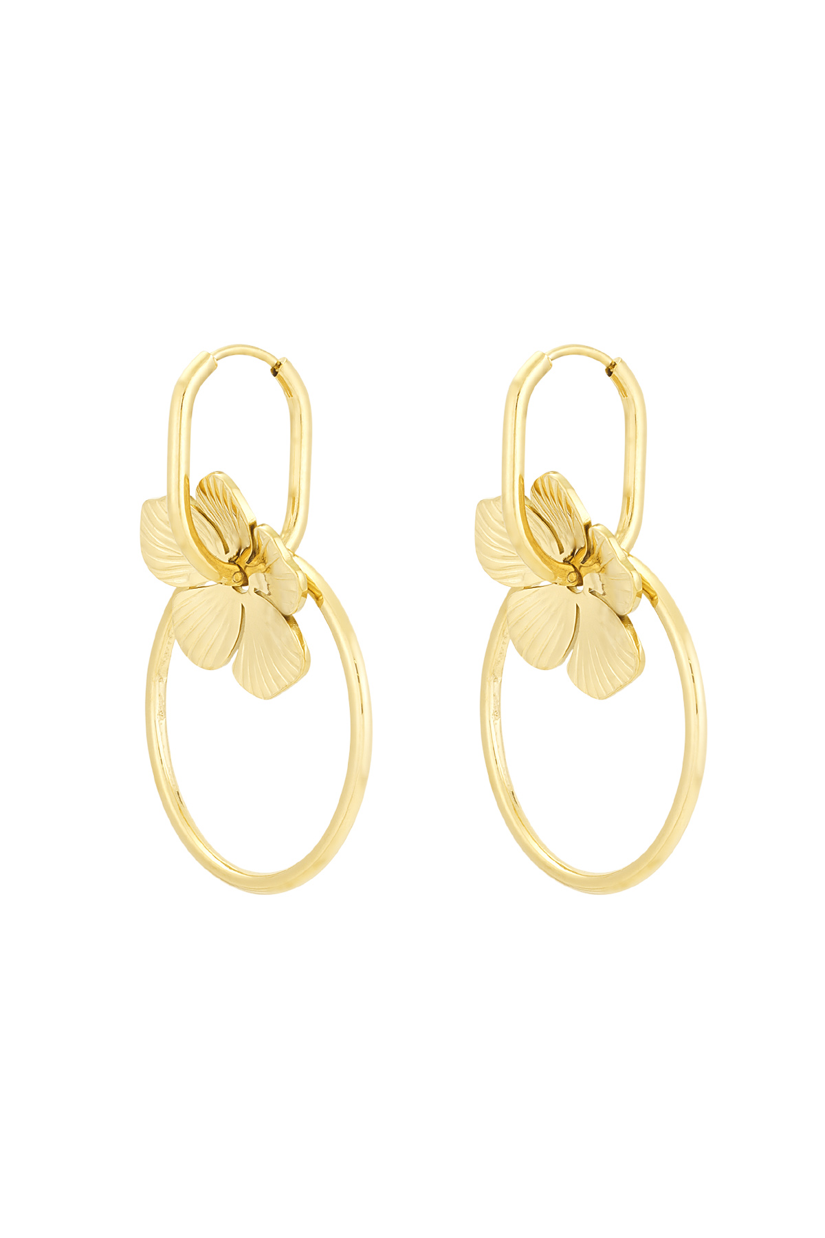 Petal perfection earrings - Gold color h5 