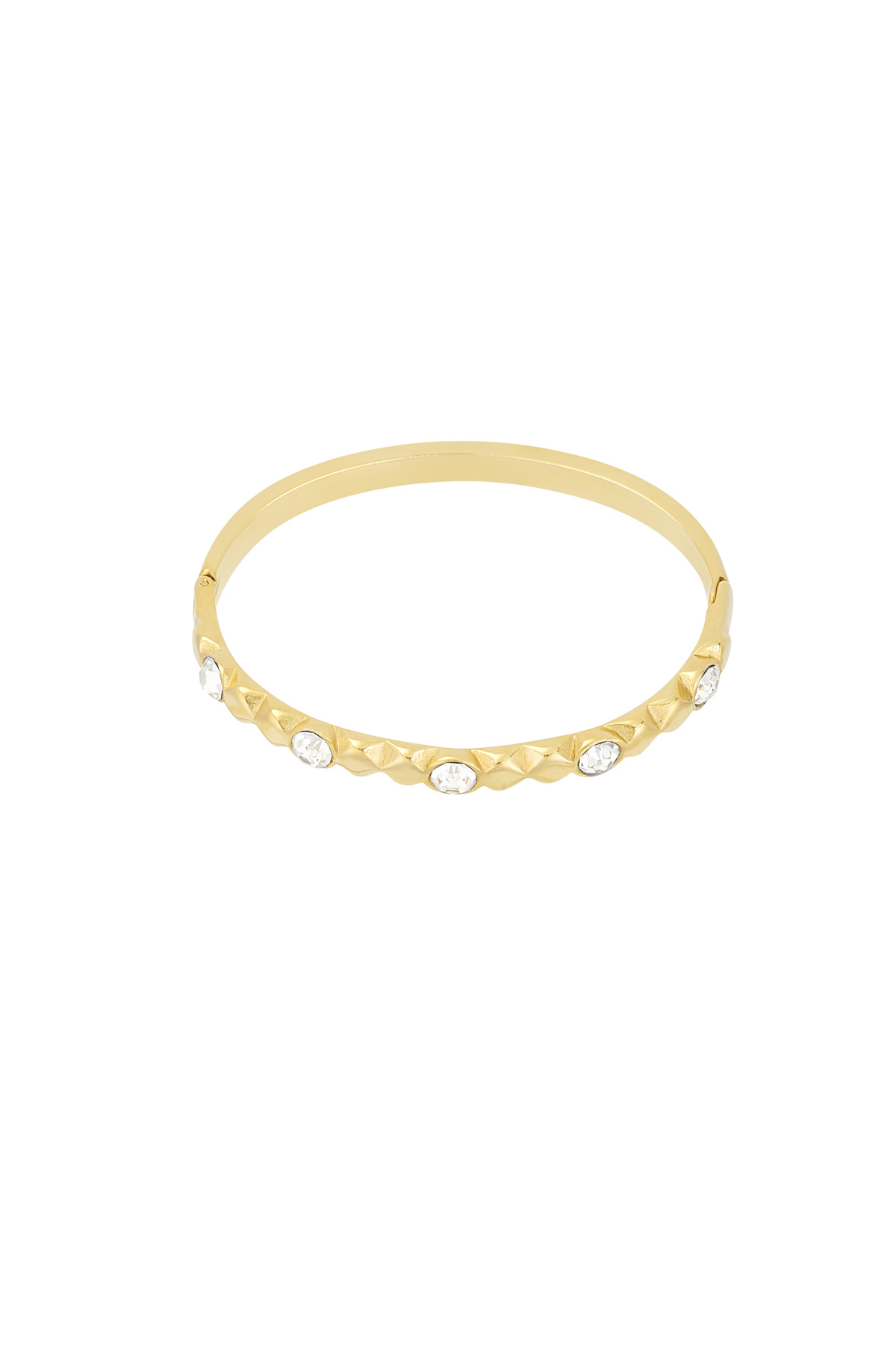 Diamantreliefarmband - Goldfarben h5 