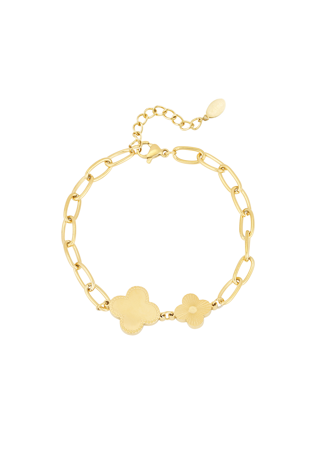 Clover Link Bracelet - Gold Color 