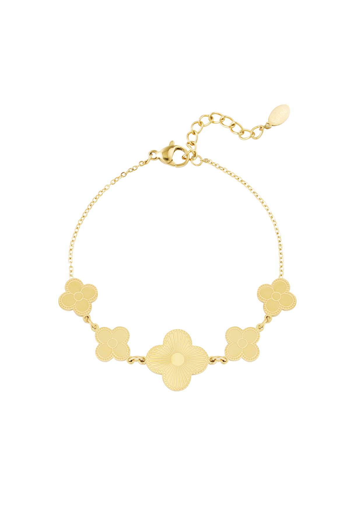 Wild clover bracelet - Gold color h5 